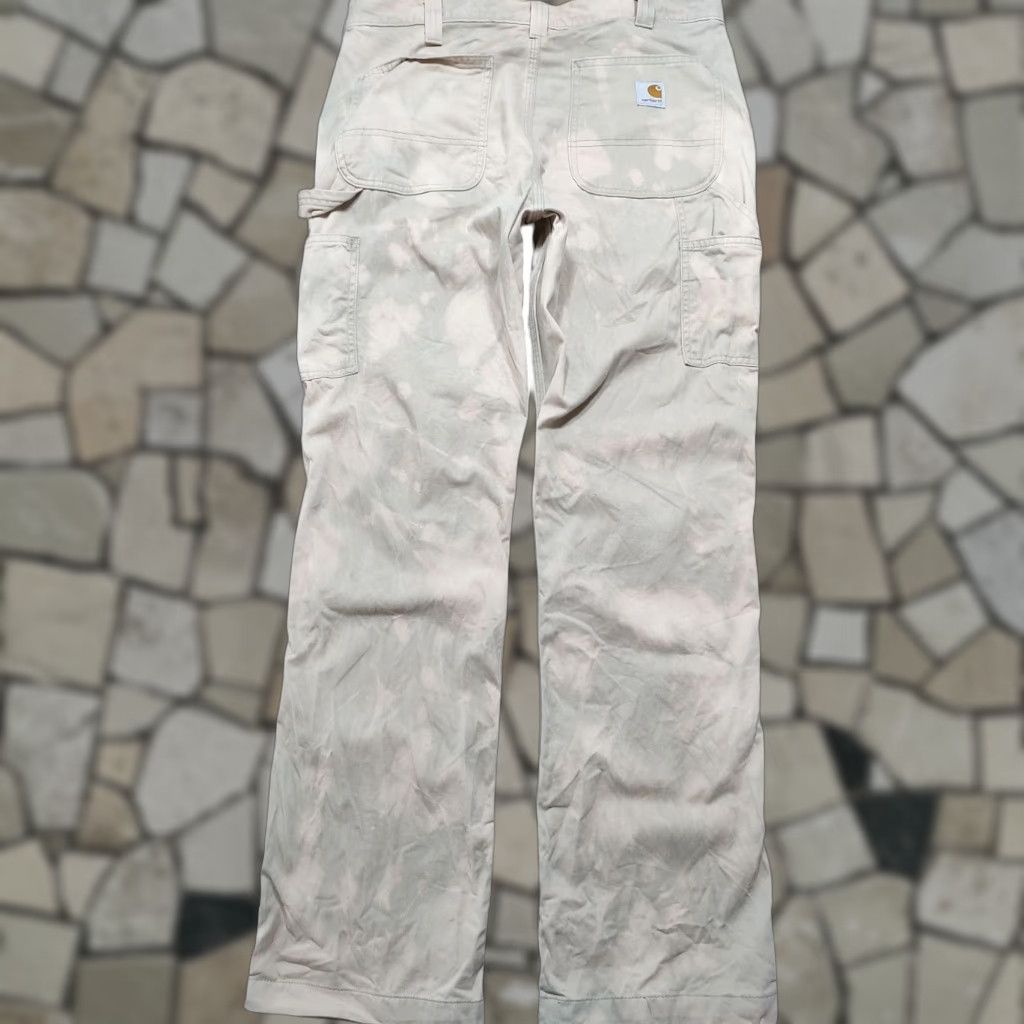 Carhartt Vtg Carhartt Tie Dye Acid Wash Brown Carpenter Pants Canvas Mens 33x32 Relaxed Size US 33 - 1 Thumbnail