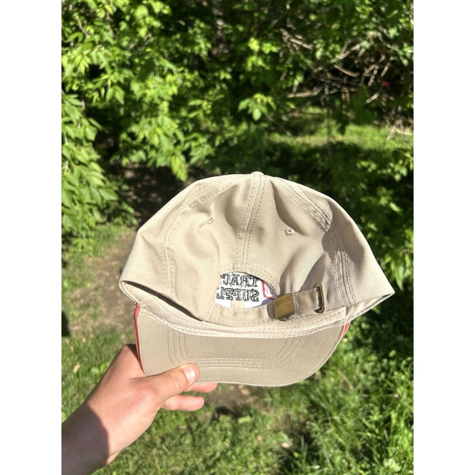 Vintage Tractor Supply Co strapback hat cap adjustable farm tan brown baseball Men Adjustable Cap Baseball Hat Mens Size ONE SIZE - 4 Thumbnail