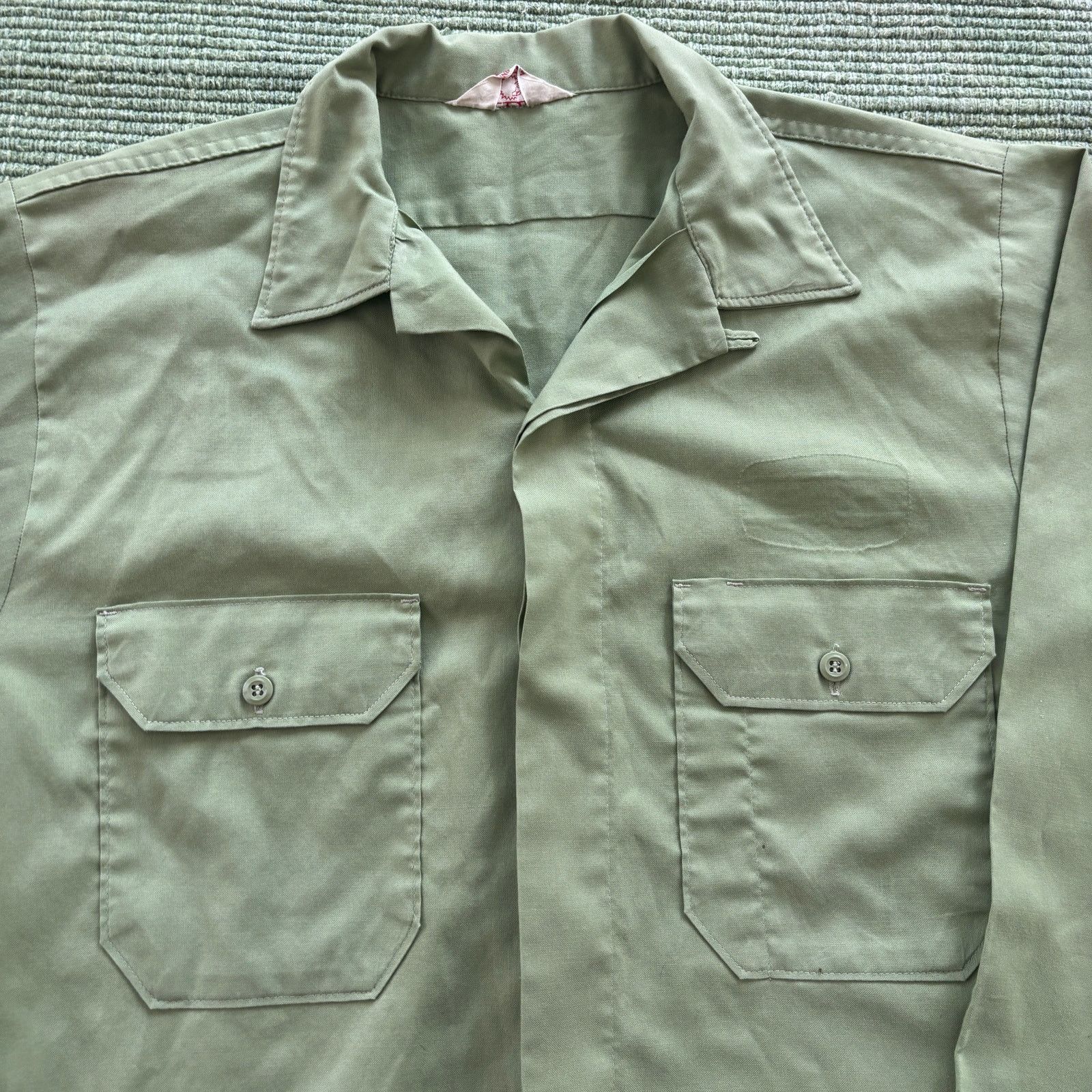 Vintage Vintage 70s Loop Collar Work Shirt Sz XL Long Sleeve Size US XL / EU 56 / 4 - 2 Thumbnail