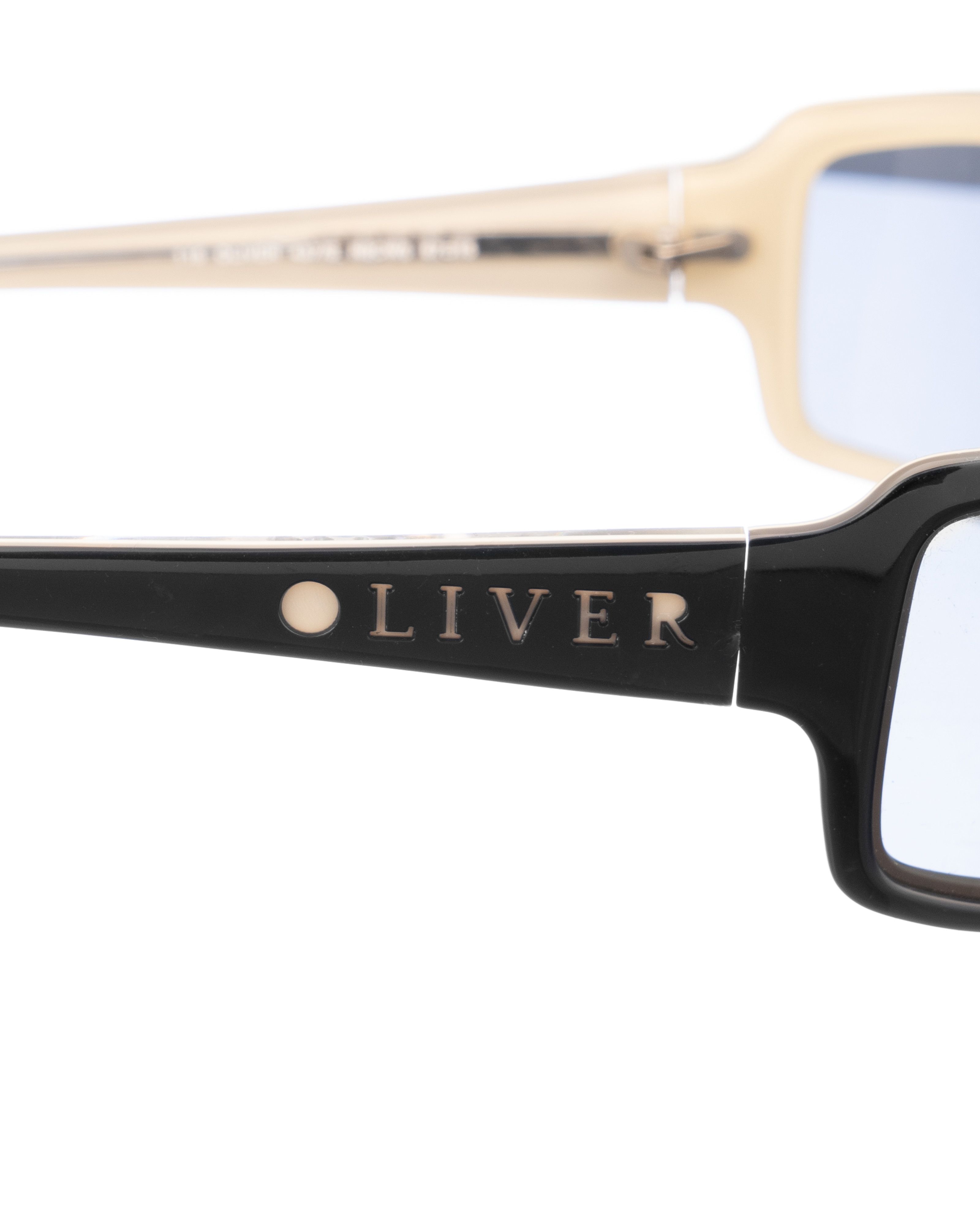 Valentino Oliver by Valentino 00s Cream & Black Wraparound Sunglasses Size ONE SIZE - 3 Thumbnail