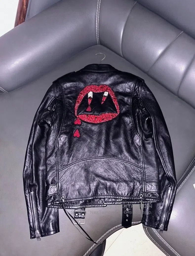 Saint Laurent Paris Blood Luster Leather Biker Jacket | Grailed