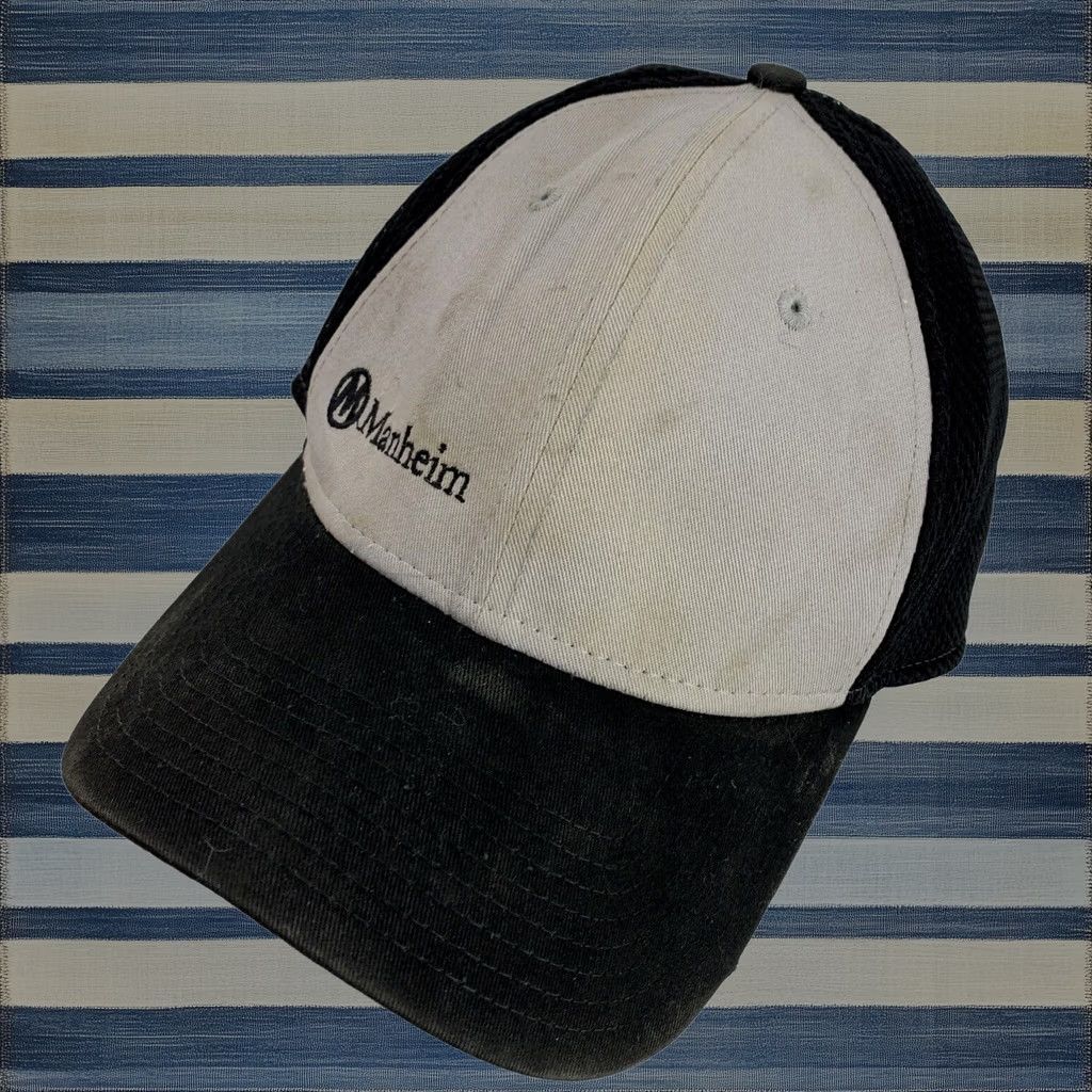 New Era 39thirty Baseball Cap Men's L/Xl Fitted Black Gray Mesh Hat, Men's