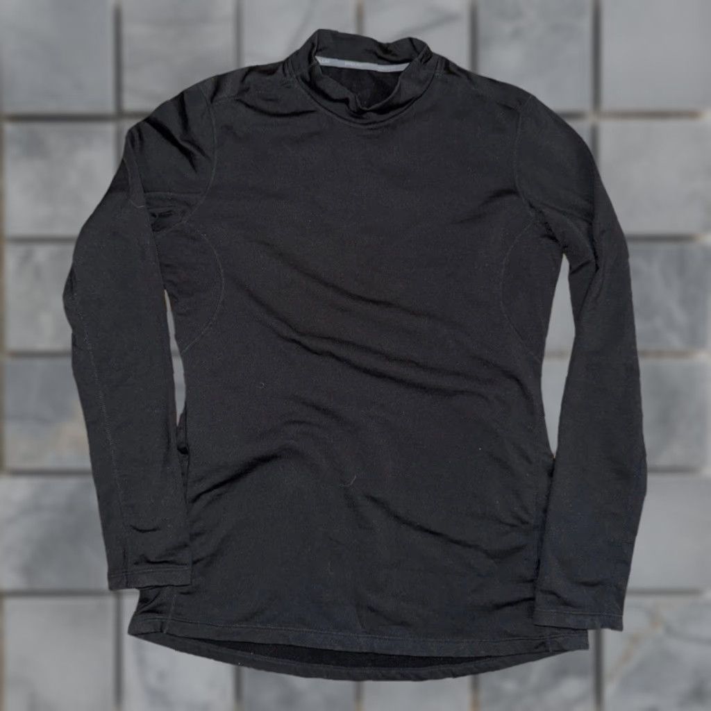 Vintage Baleaf Women's Mock Neck Compression Shirt Long Sleeve Black L Athletic Casual Sports Breathable Stretch Size L / US 10 / IT 46 - 1 Thumbnail