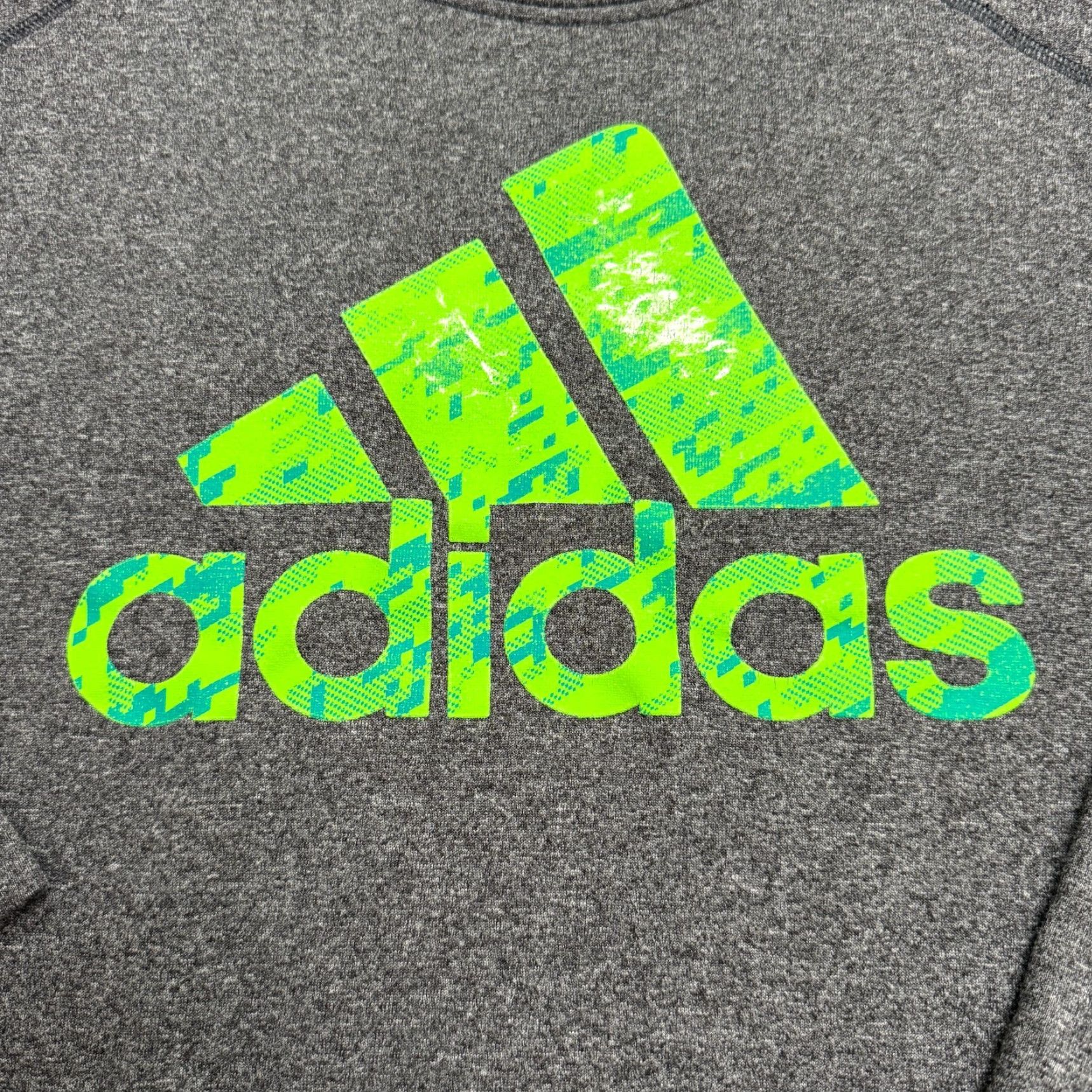 Adidas Adidas Climawarm Graphic Pullover Sweatshirt Men XL Gray Neon Logo Fleece Active Size US XL / EU 56 / 4 - 3 Thumbnail