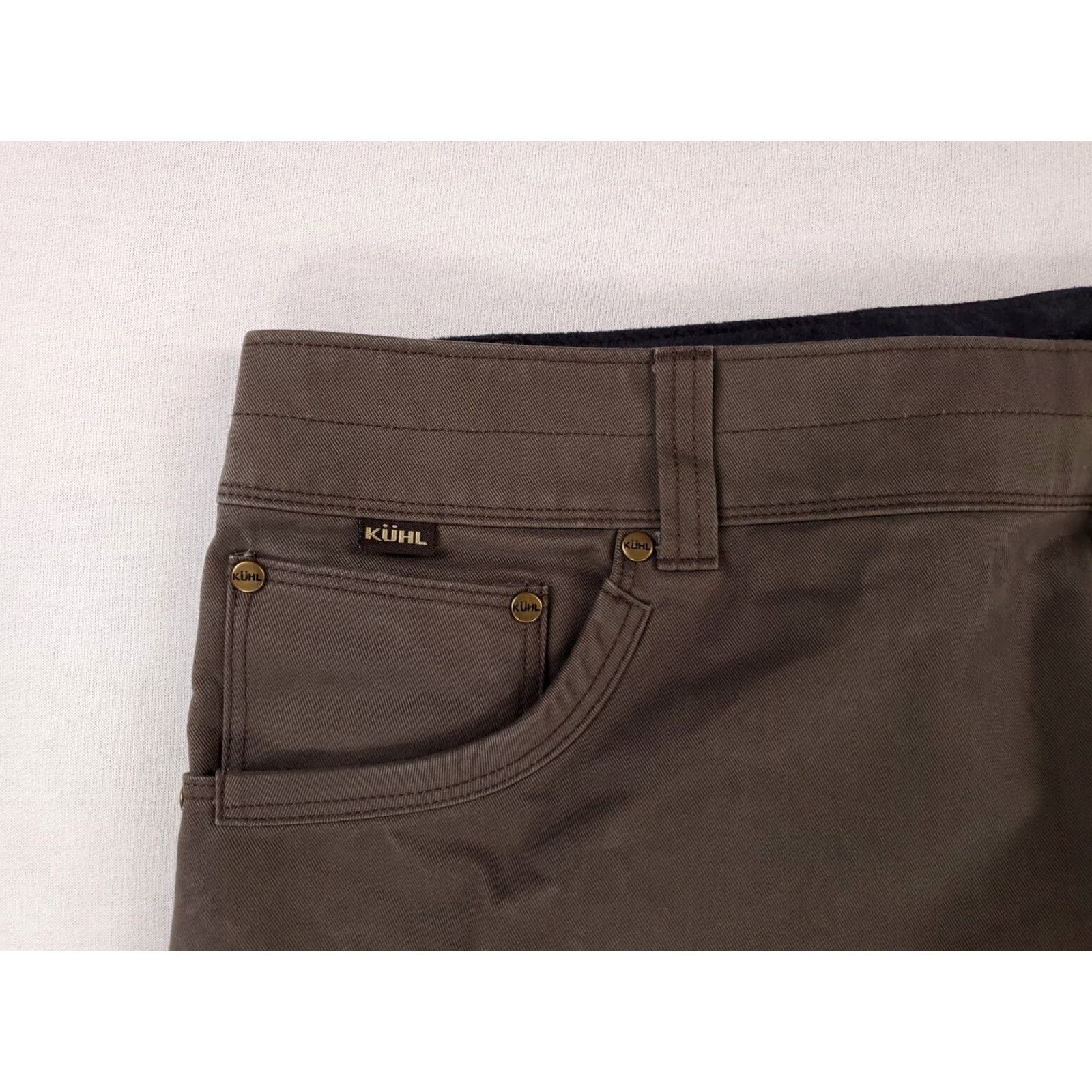 Vintage VINTAGE Kuhl Pants Brown Patina Dye Mens 40 x 30 Chino Regular Chino Mens Brown 40 30 Size US 40 / EU 56 - 2 Thumbnail