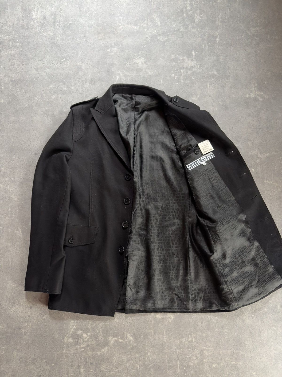 Dirk Bikkembergs 00s Dirk Bikkembergs Military Raw Edges Rare Blazer Jacket Size US L / EU 52-54 / 3 - 13 Thumbnail