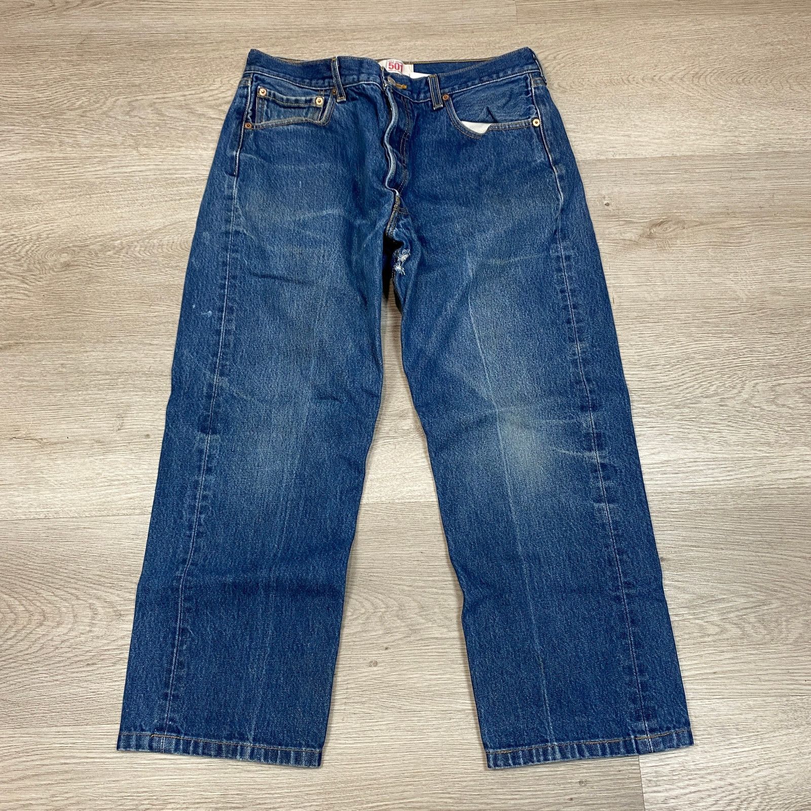 Levi's × Vintage Vintage Y2K Levi's 501 Straight Leg Button Fly Jeans 33x26 Size US 33 - 4 Thumbnail