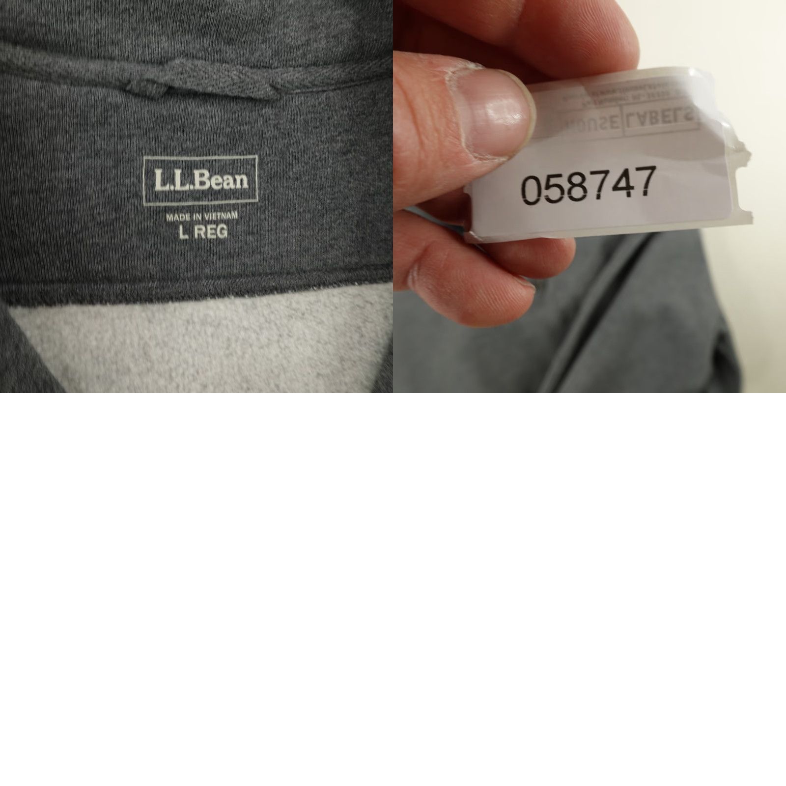 Vintage LL Bean Sweater Mens Large Gray 1/4 Zip Pullover Mock Neck Knit Pullover Outdoor Shirt Size US L / EU 52-54 / 3 - 8 Thumbnail