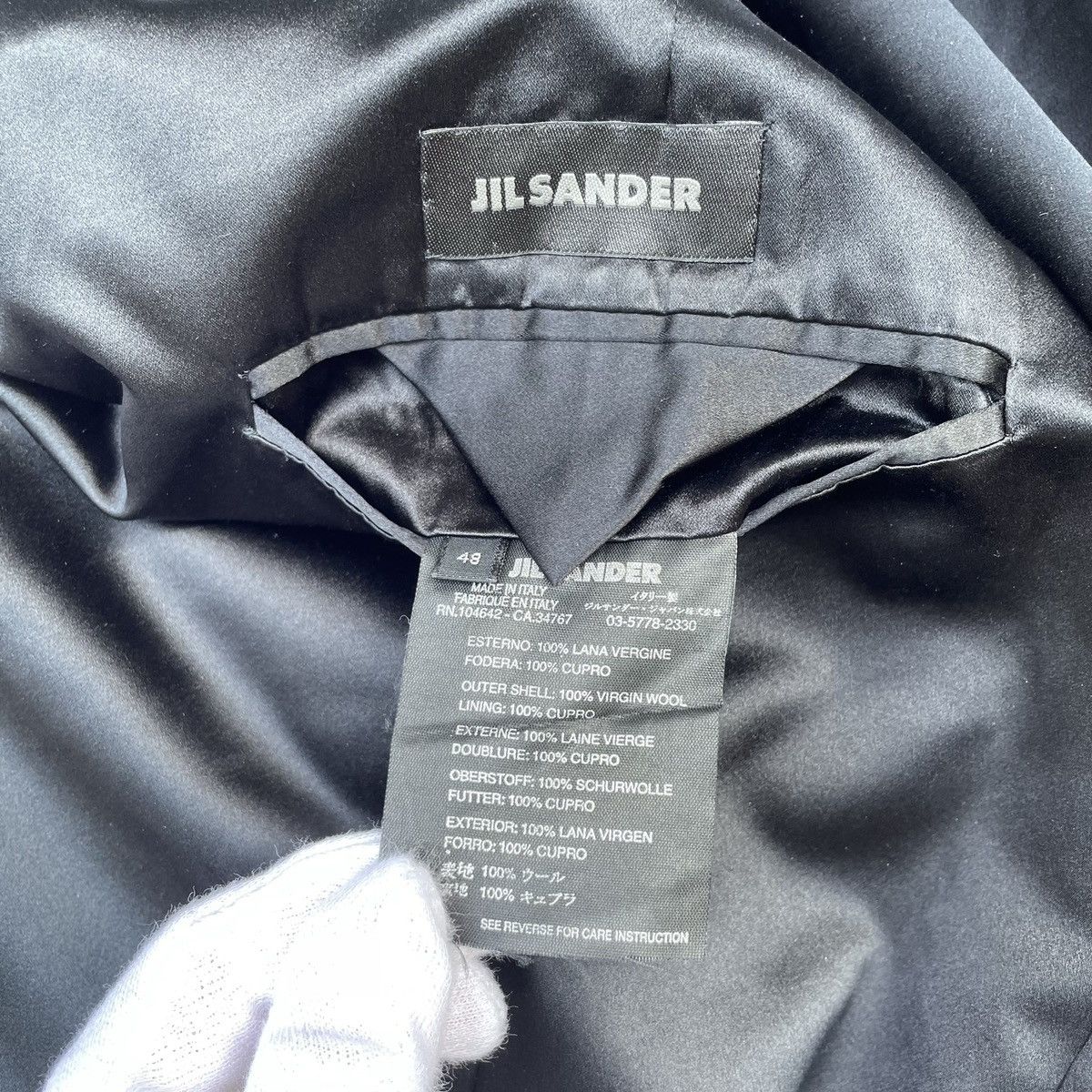 Jil Sander Jil Sander Black Tuxedo Suit Blazer Trousers Pants Size 46S - 17 Thumbnail