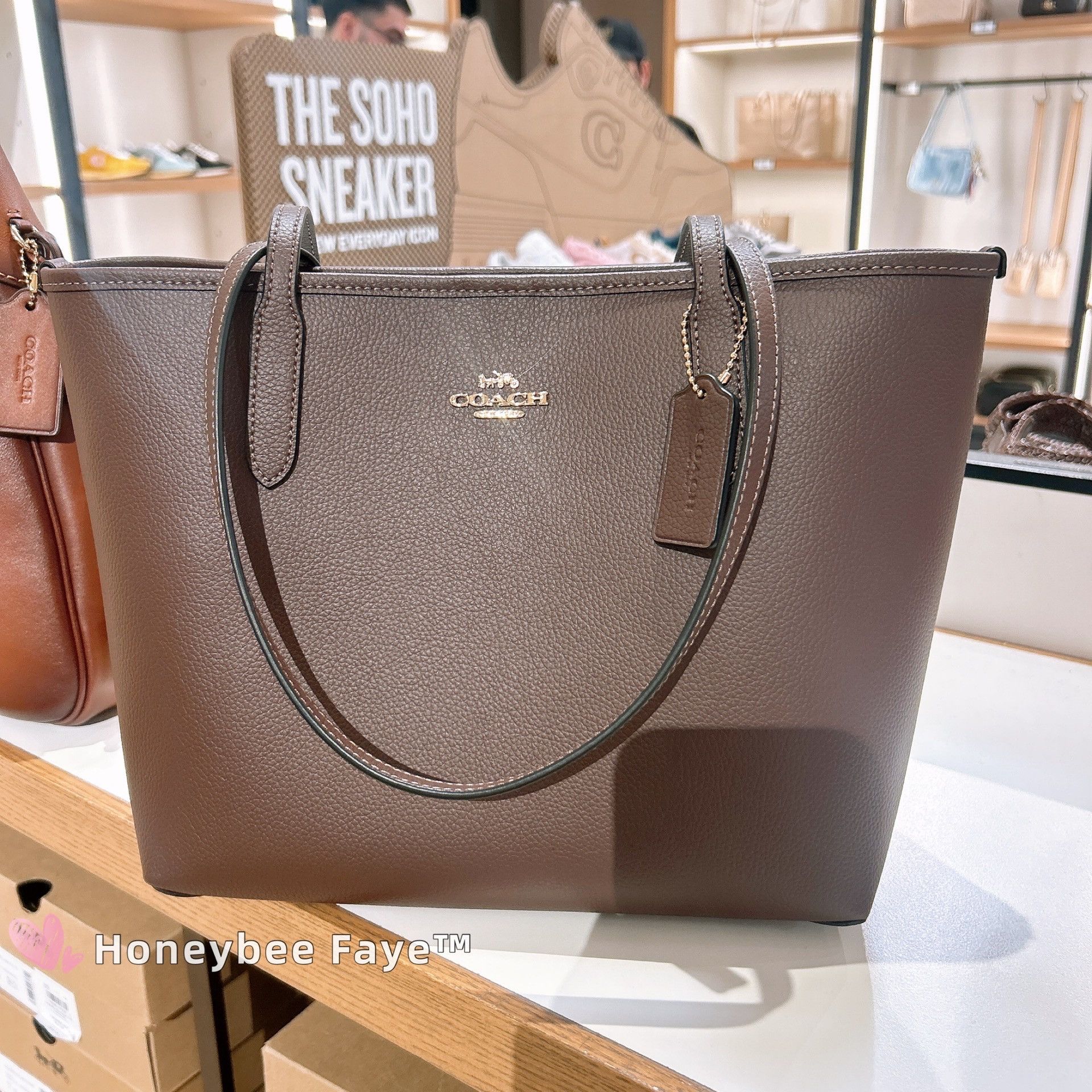 Coach Medium City Tote Bag CDX83 Gold/Maple Size ONE SIZE - 2 Thumbnail