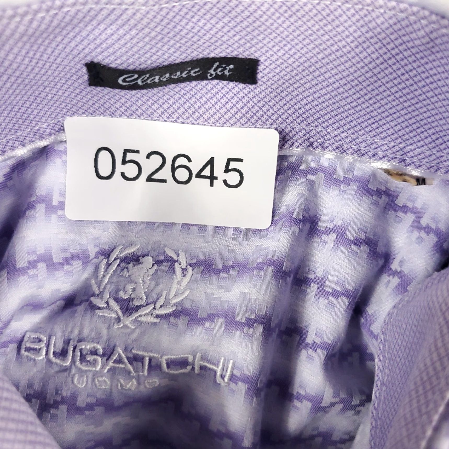 BUGATCHI VINTAGE Bugatchi Uomo Mens Shirt Size Medium Long Sleeve Collared Cotton Button Up Purple Striped Classic Fit Size US M / EU 48-50 / 2 - 7 Thumbnail