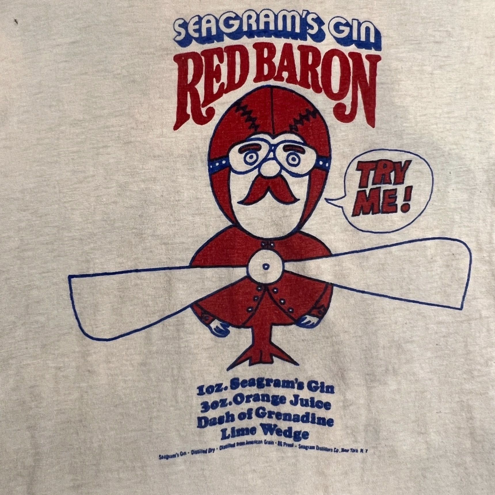 Vintage VINTAGE Seagrams Shirt Large White Tee 70s 80s Logo Cotton Blend Short Sleeve Men T-Shirt USA Size US L / EU 52-54 / 3 - 5 Thumbnail