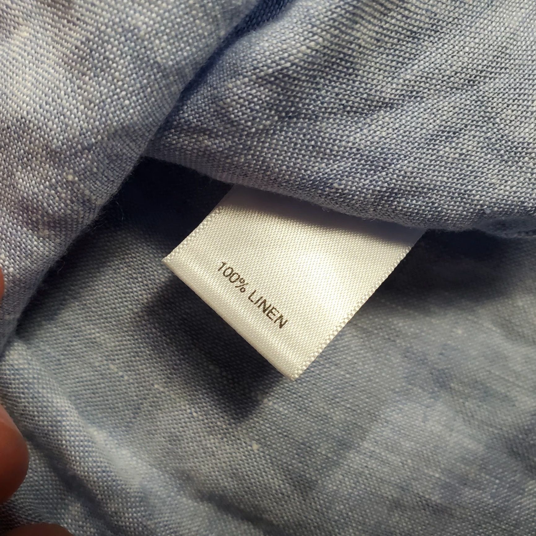 Murano Murano Shirt Mens 4XB Blue Button Up Short Sleeve Casual Linen Size US XXL / EU 58 / 5 - 3 Thumbnail