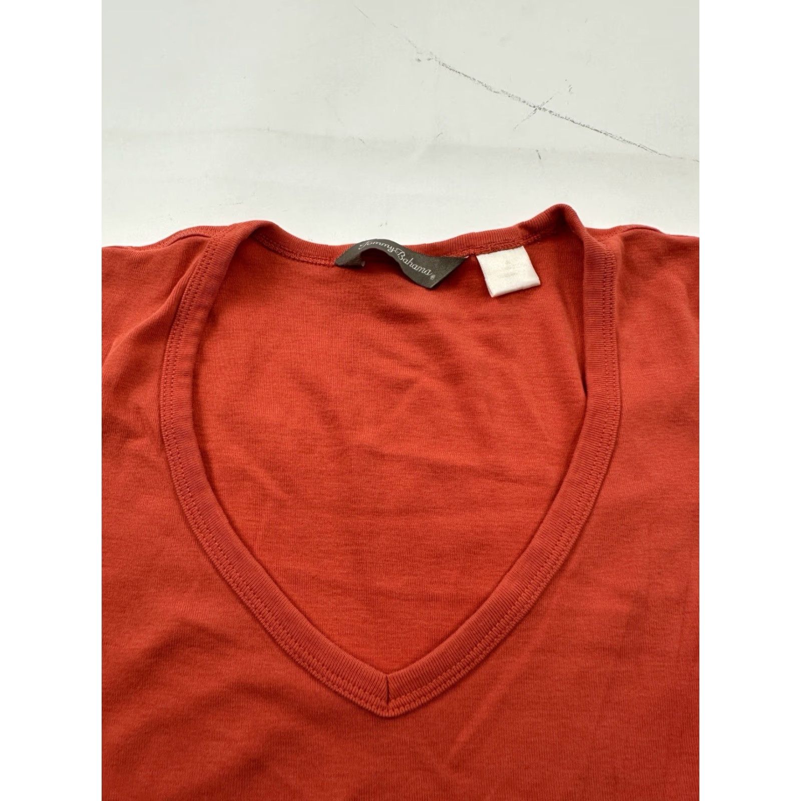 Tommy Bahama Tommy Bahama Shirt Orange XS Womens V-Neck Pullover Casual Ladies Size XS / US 0-2 / IT 36-38 - 3 Thumbnail