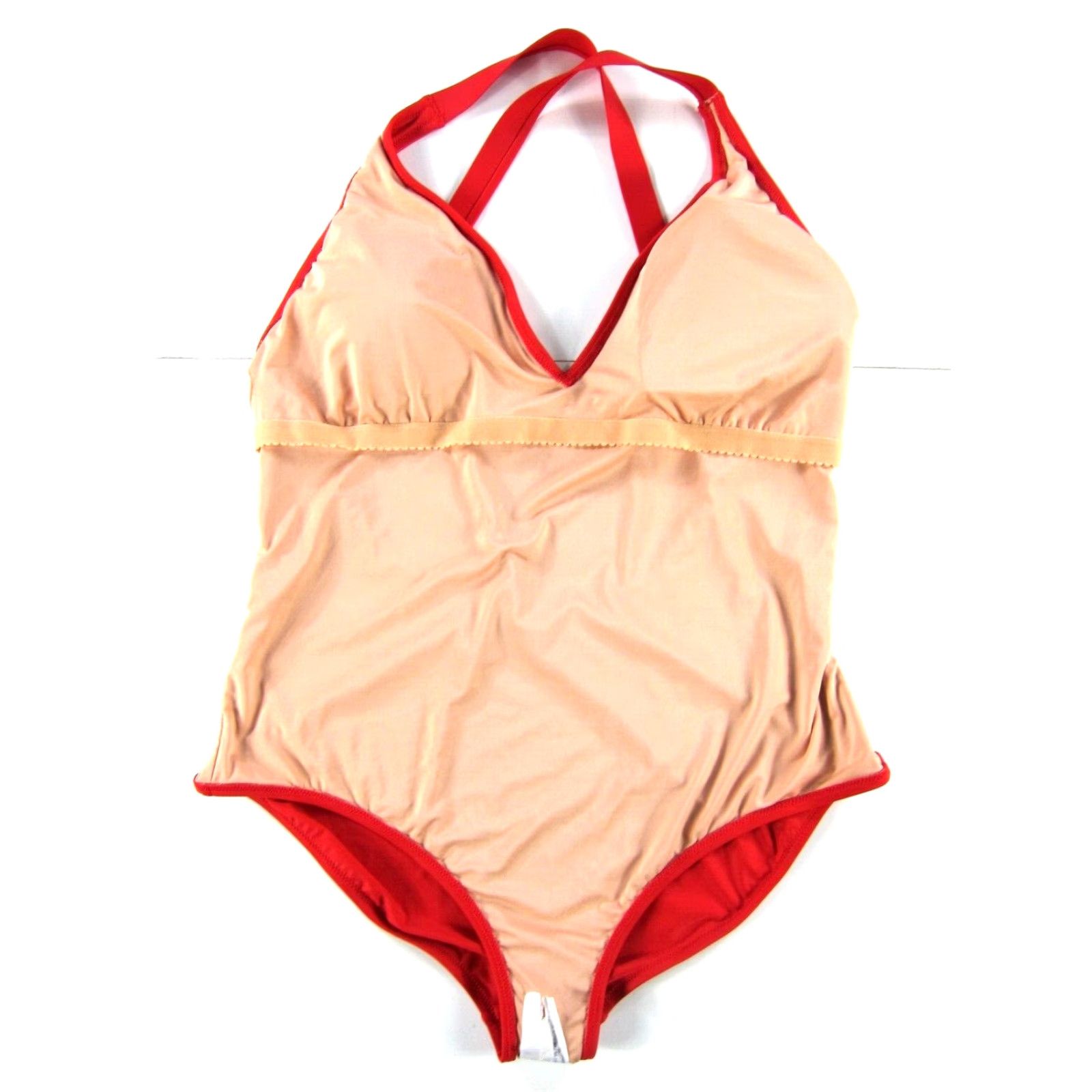 J.Crew J.Crew One Piece Swimsuit Women 18DD Red Open Back Criss Cross NWT Size ONE SIZE - 6 Thumbnail