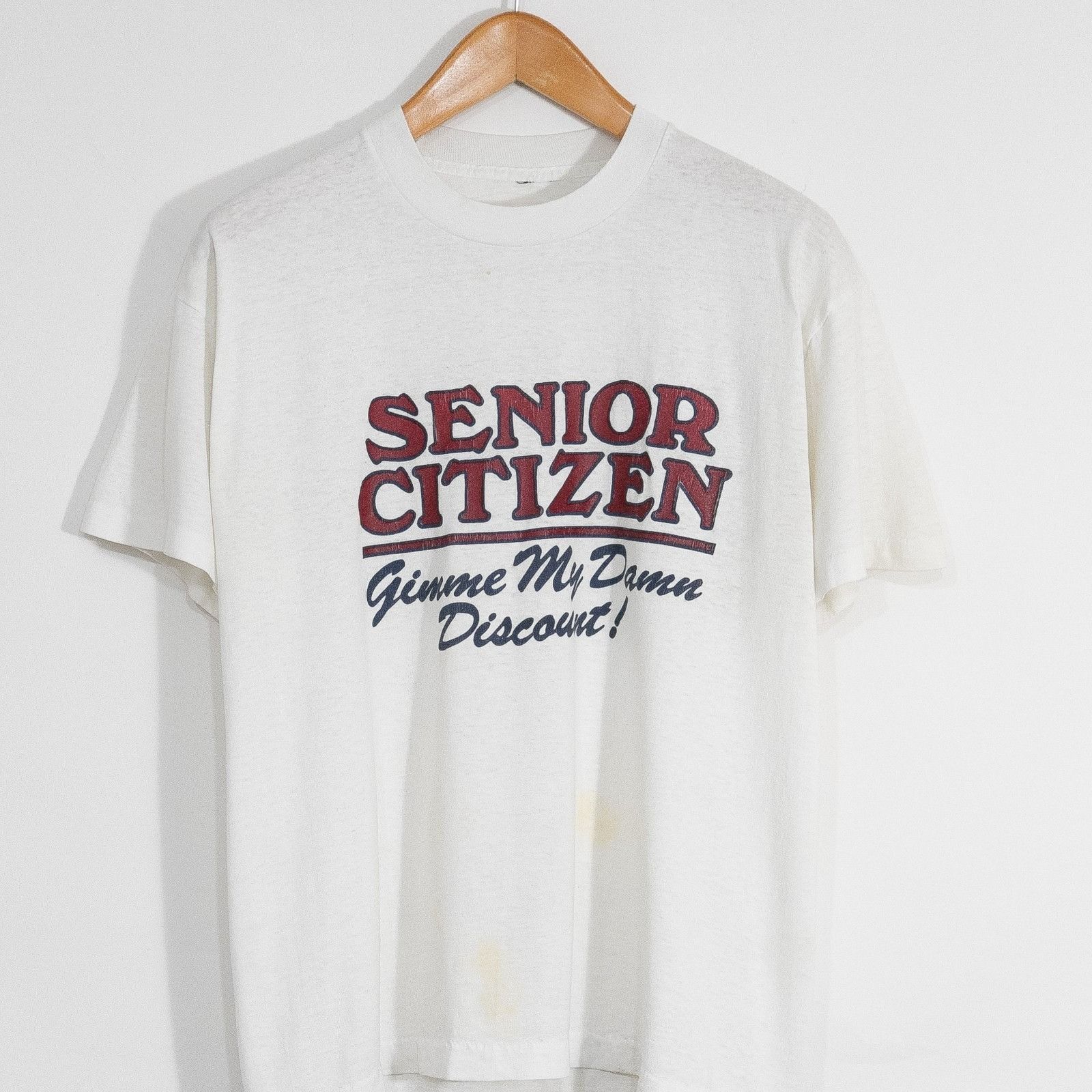 Vintage Vintage 90s Senior Citizen Funny Humor T Shirt Large - Thin Size US L / EU 52-54 / 3 - 2 Thumbnail