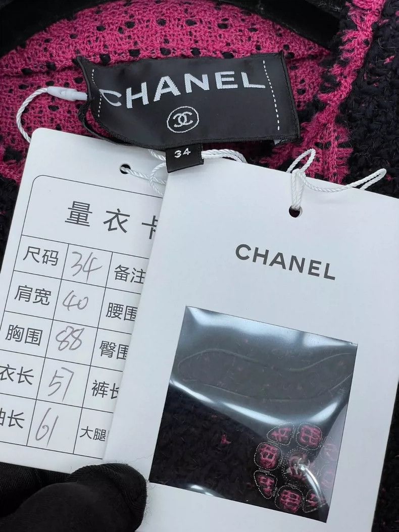 Chanel Chanel 22K black and pink tweed four-pocket jacket 2504-Nex Size XXS / US 00 / IT 34 - 5 Thumbnail