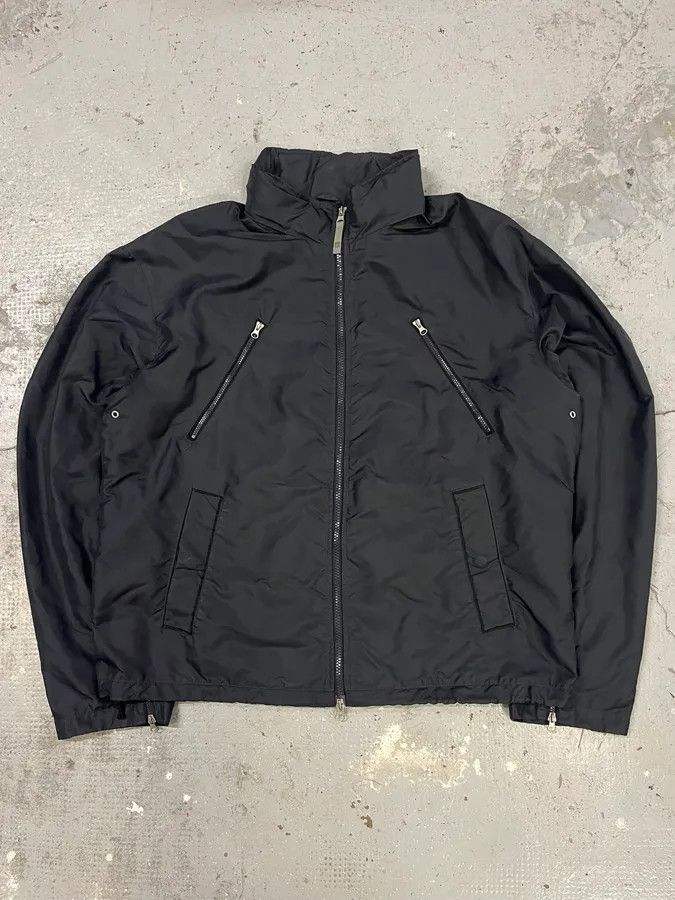 Armani × Vintage 2000s Armani Utility Navy Nylon Jacket Size US L / EU 52-54 / 3 - 1 Thumbnail