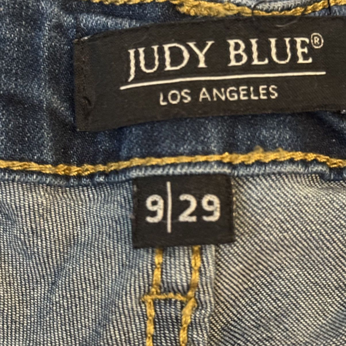 Judy Blue Judy Blue rainbow serape patch distressed jeans Size 29" - 9 Thumbnail