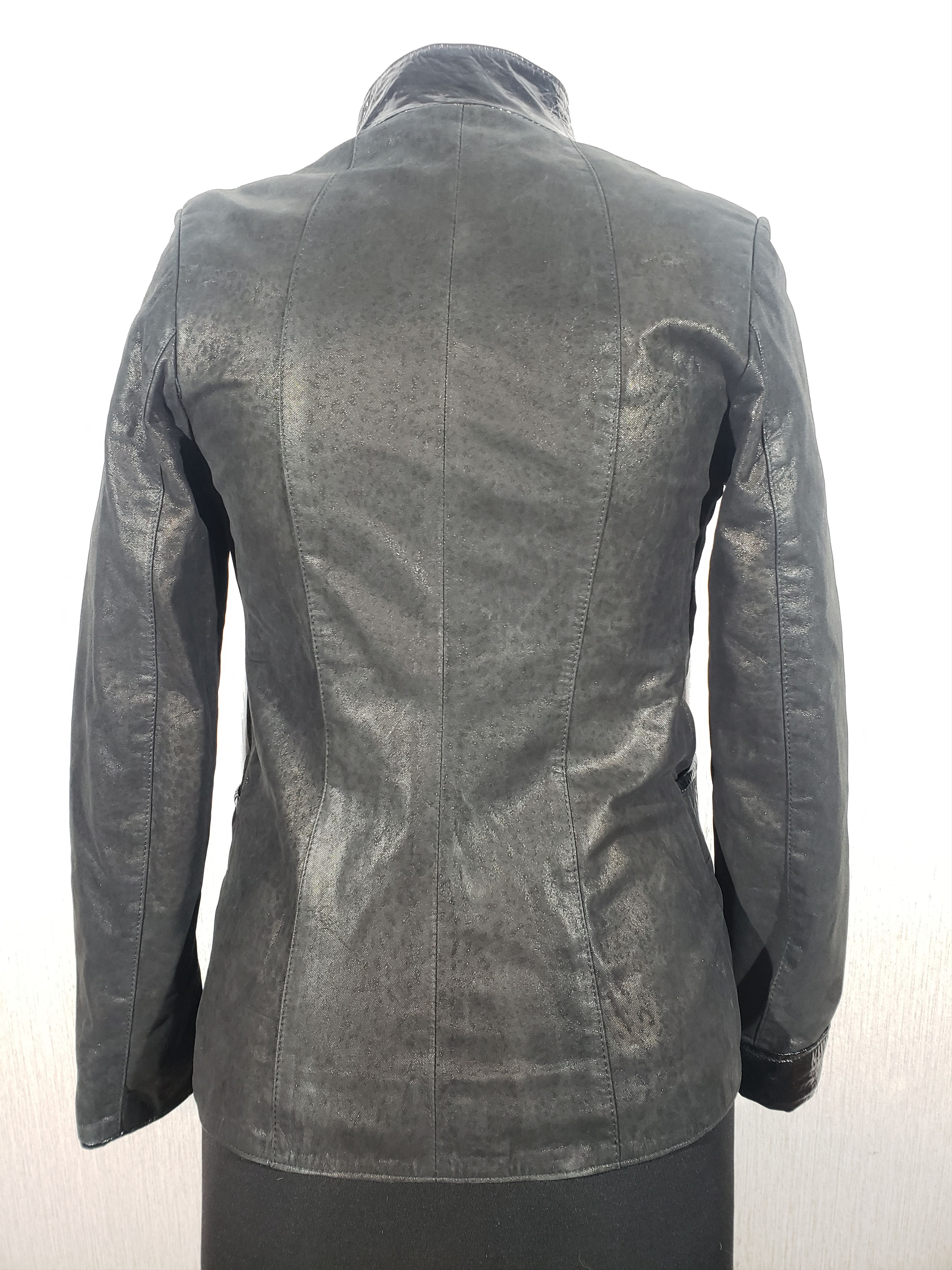 Other Stylish women's leather jacket with buttons. Size M / US 6-8 / IT 42-44 - 6 Thumbnail