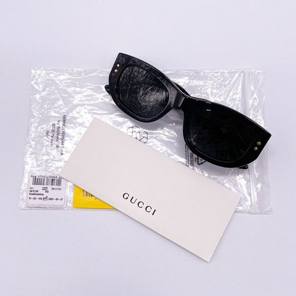 Gucci NEW GUCCI GG1215S 002 BLACK UNISEX SUNGLASSES Size ONE SIZE - 11 Thumbnail