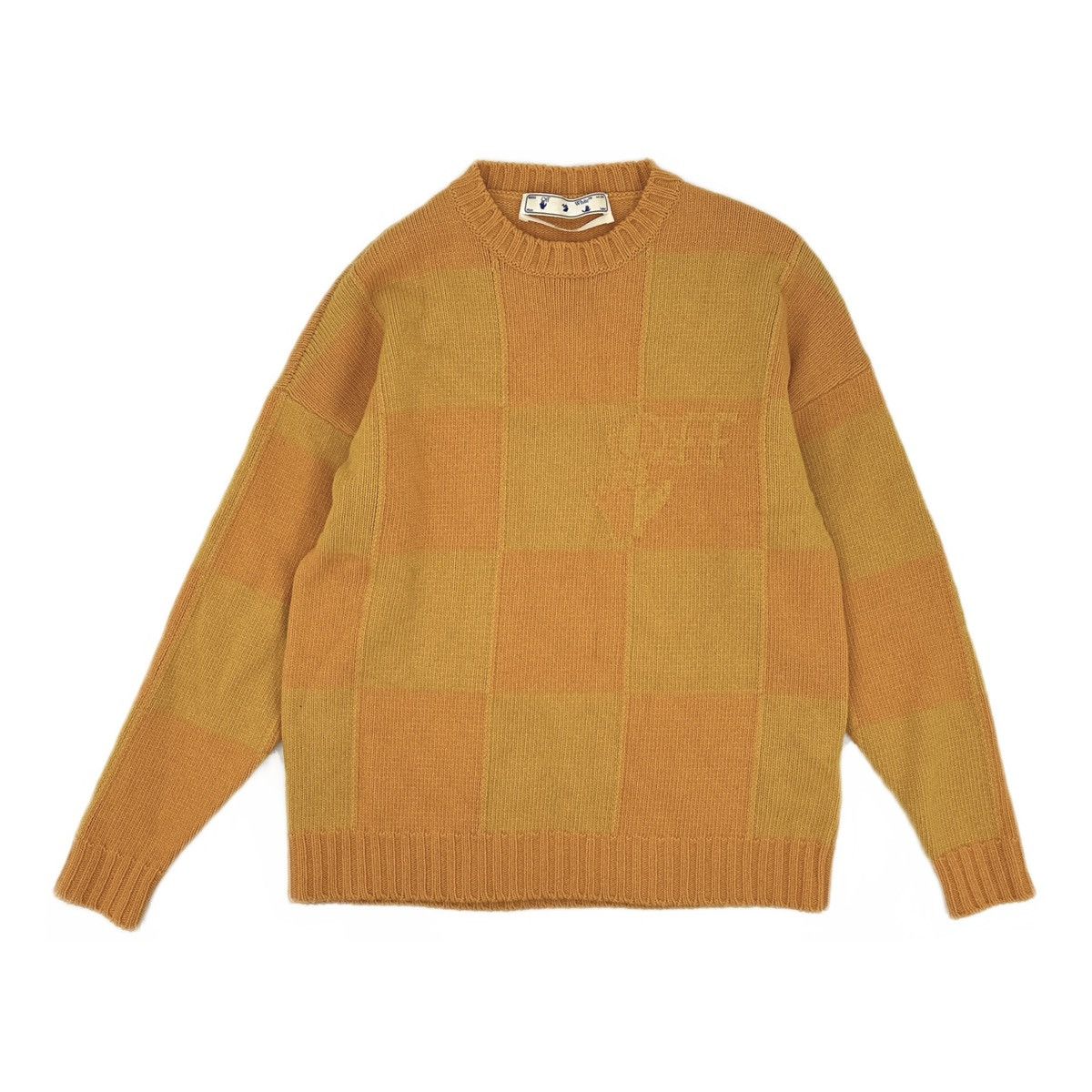 Off-White Off-White Checkerboard Logo Intarsia Sweater Size US M / EU 48-50 / 2 - 1 Thumbnail