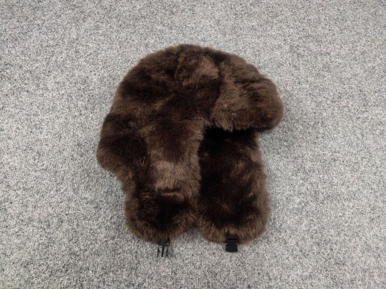 Japanese Brand Vintage Y2K Fuzzy Fur Ushanka Hat Brown faded l.g.b. Style Size ONE SIZE - 2 Thumbnail