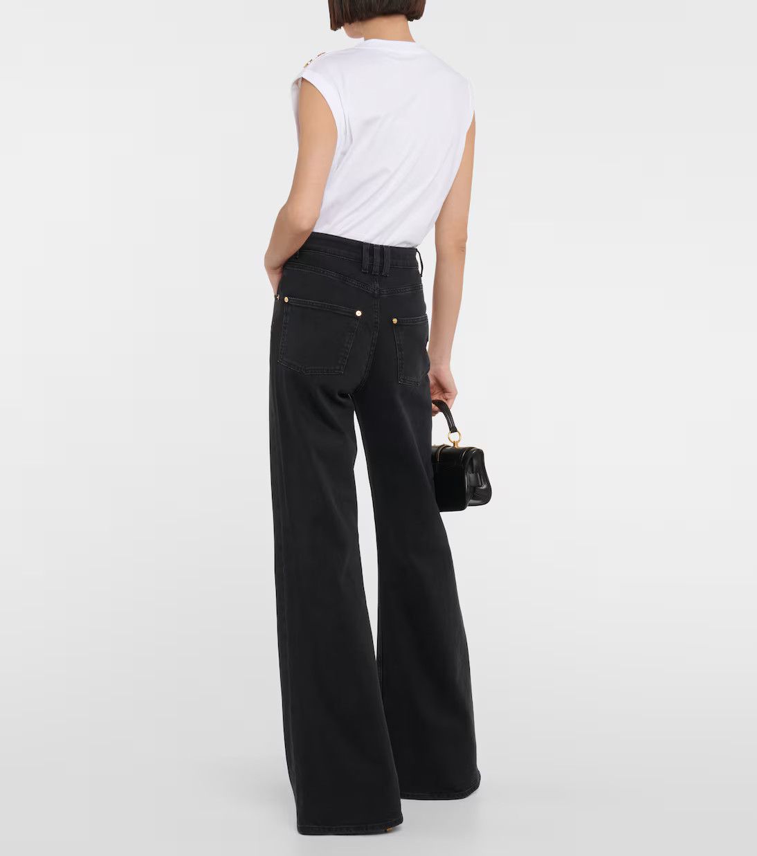 Balmain o1y0625 Denim Pant in Black Size 26" / US 2 / IT 38 - 3 Thumbnail
