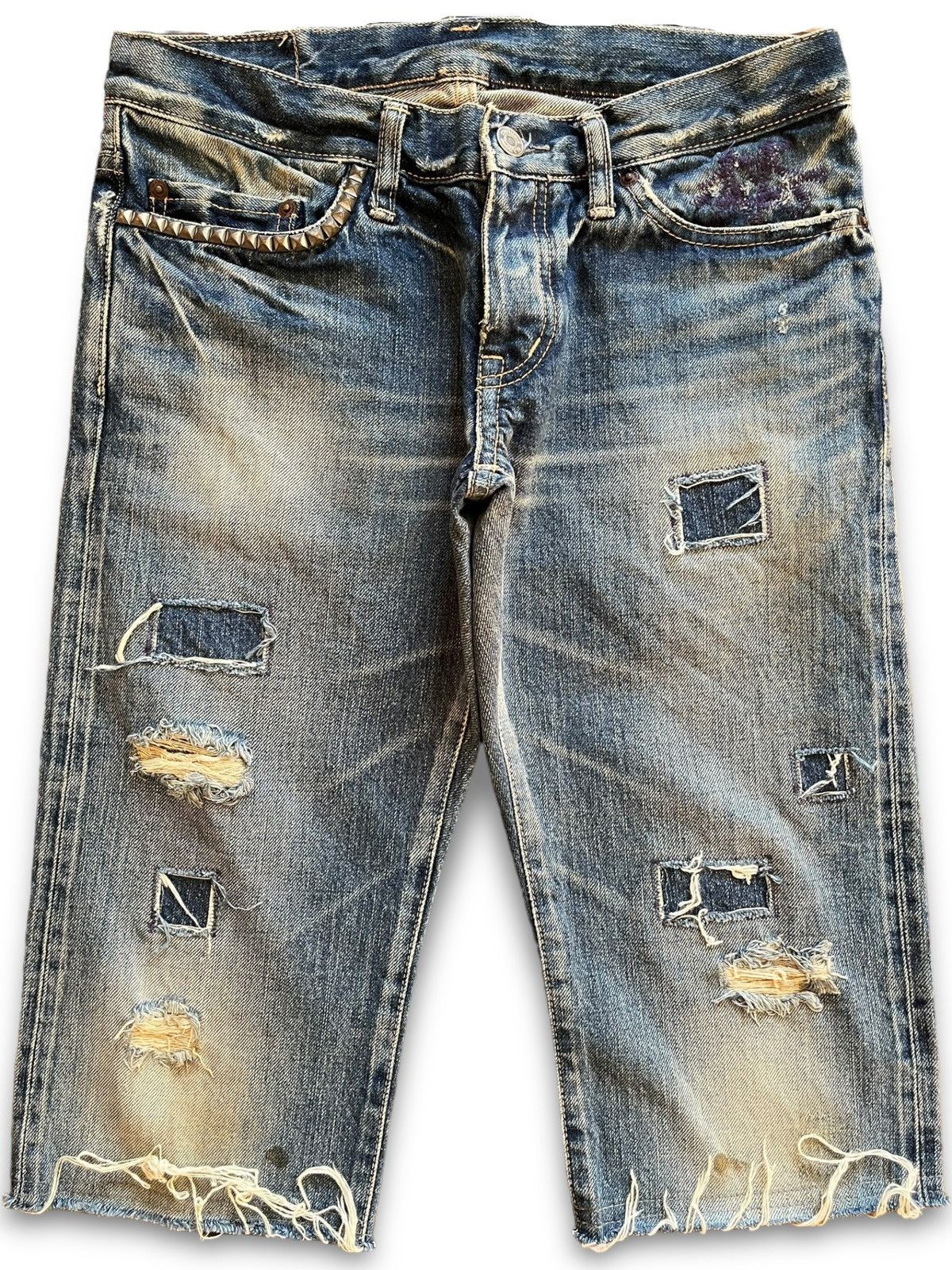 Hysteric Glamour × Seditionaries Vintage Hysteric Glamour Kinky Selvedge Jeans Shorts Size US 29 - 1 Thumbnail