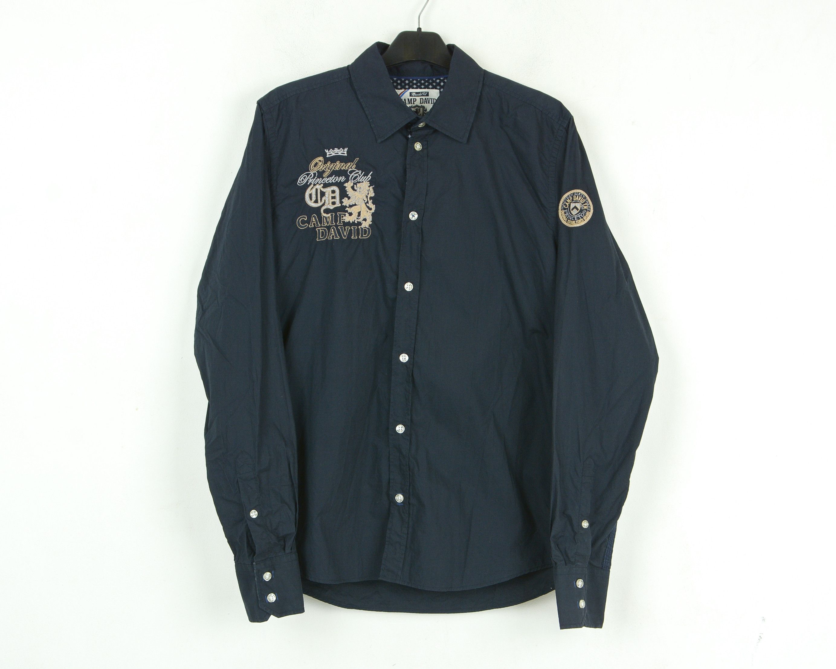 Camp David Shirt M Muscle Fit High Quality Casual Button Up Cotton navy Size US M / EU 48-50 / 2 - 1 Thumbnail