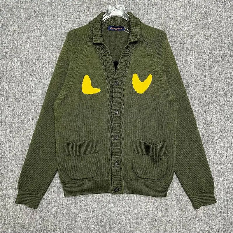 Louis Vuitton Louis Vuitton Green Wool Knit Sweater 0089 Size US XXL / EU 58 / 5 - 1 Thumbnail