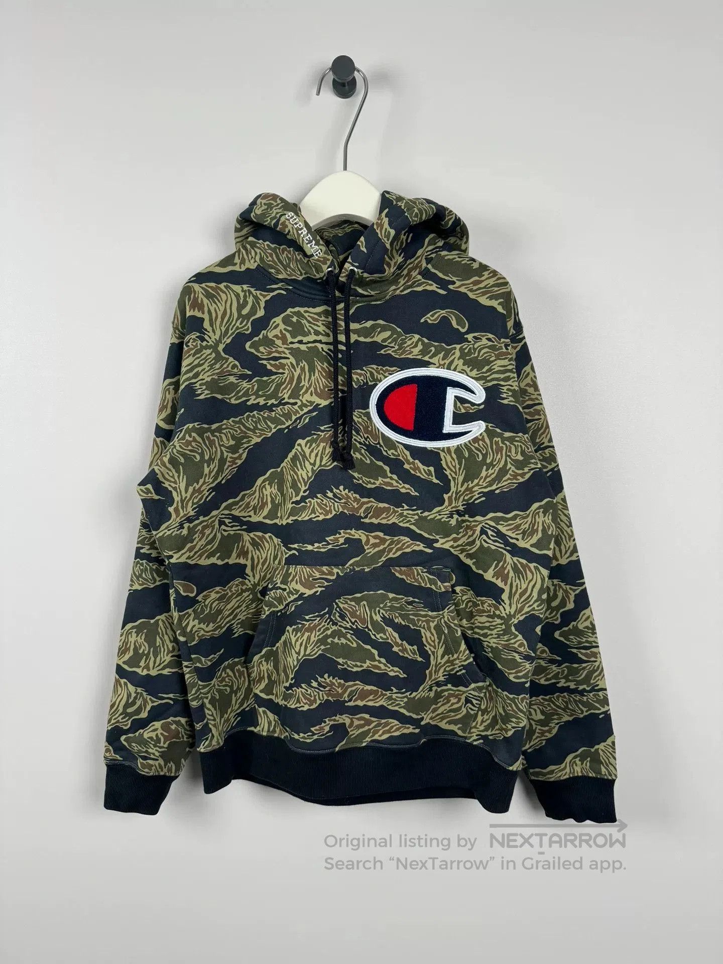 supreme champion tiger camo sweatshirt size S.