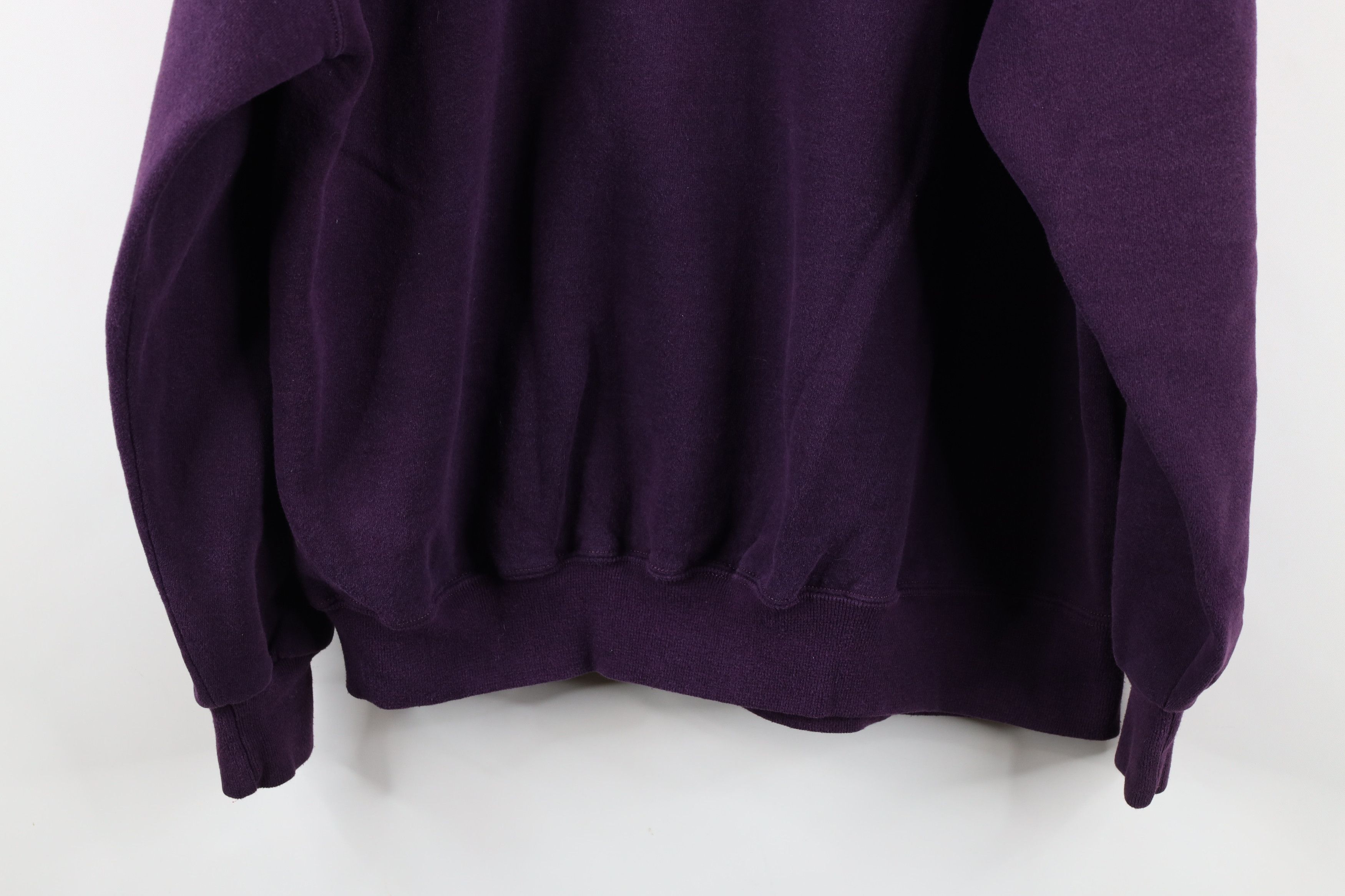 Vintage Vintage 90s Streetwear Heavyweight Sweatshirt Purple USA Size US XL / EU 56 / 4 - 11 Thumbnail