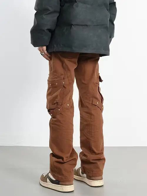Jean flare punk cargo pants Size US 34 / EU 50 - 3 Thumbnail