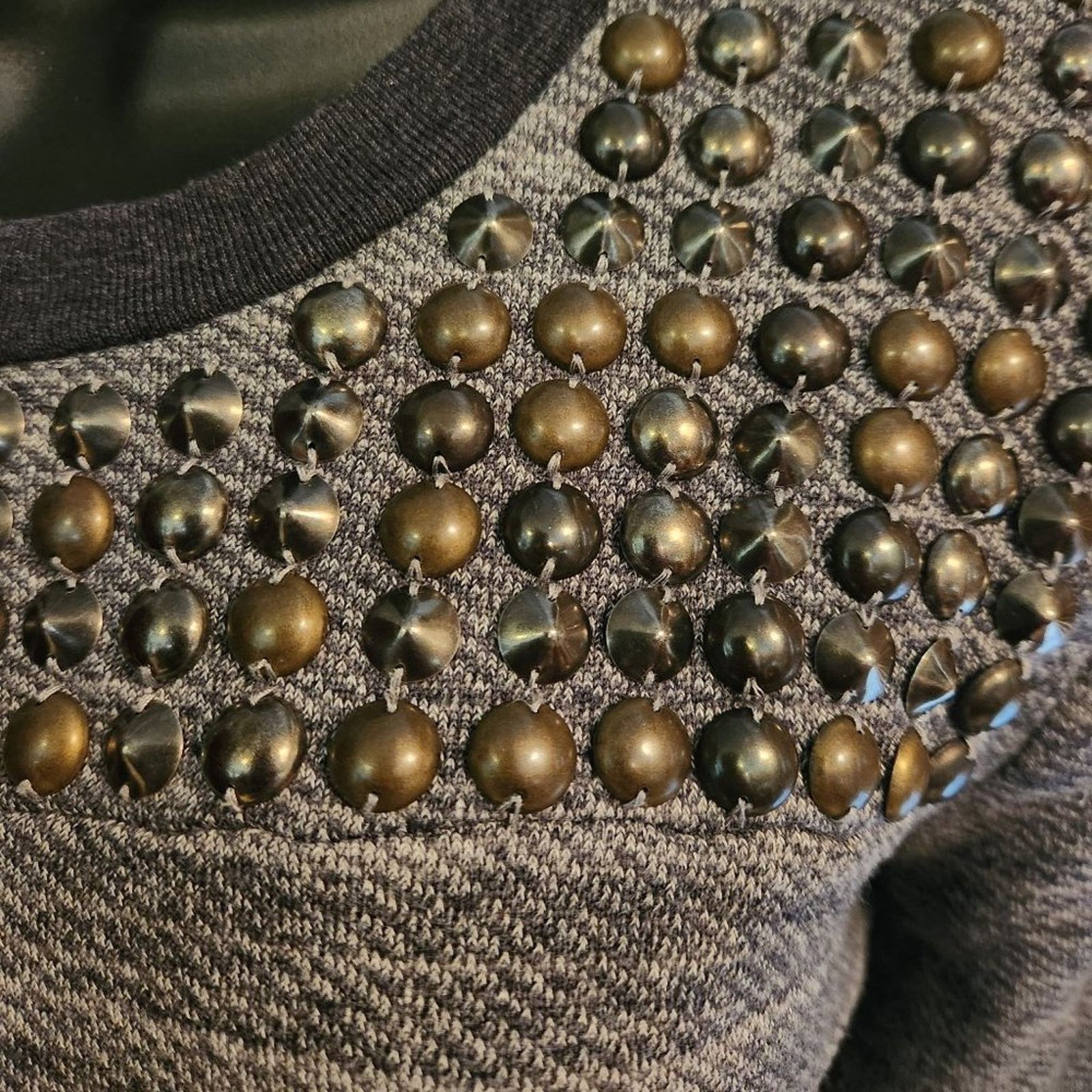 J.Crew Lightweight Sweater with Metal Stud Accents from J. Crew Size M / US 6-8 / IT 42-44 - 3 Thumbnail