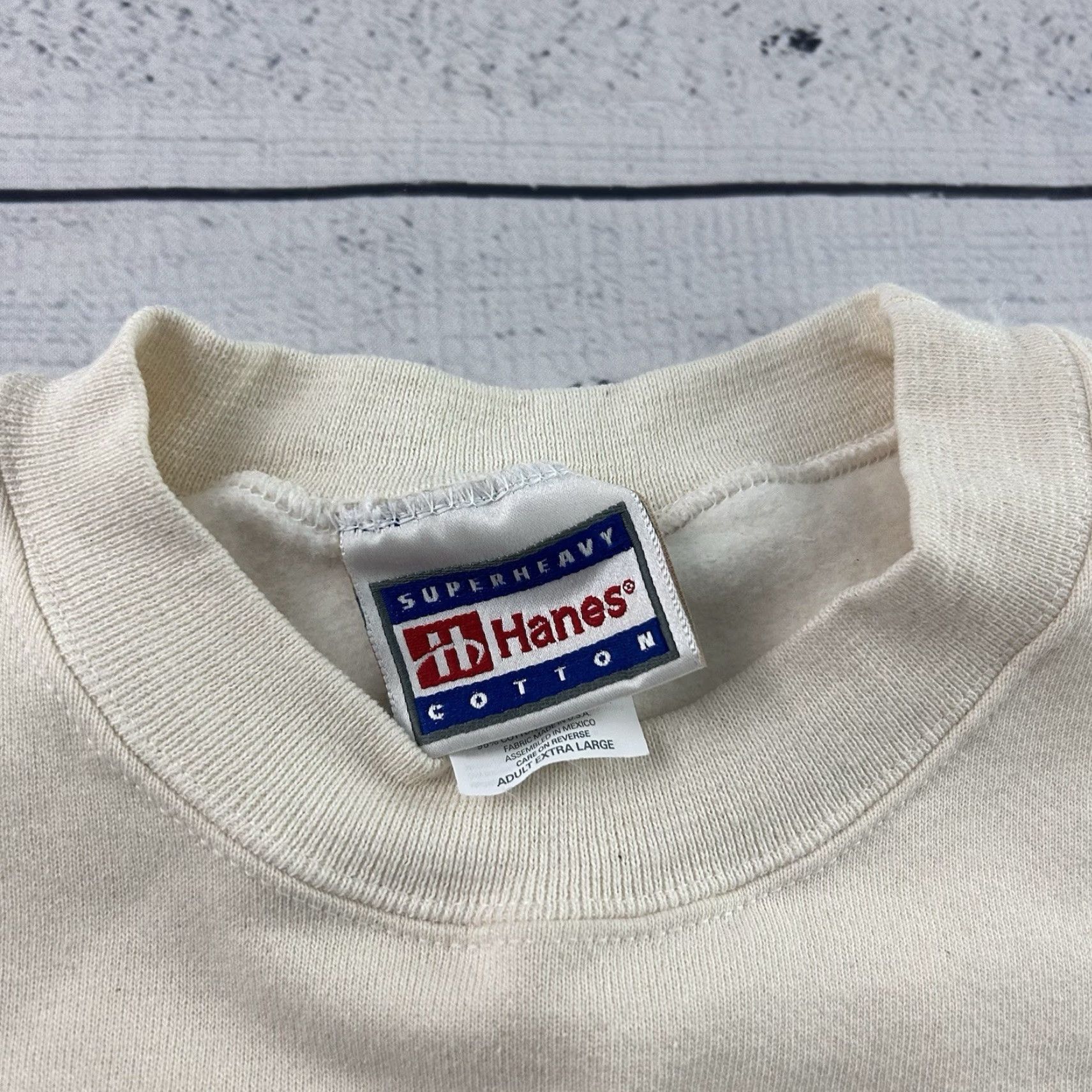 Hanes VINTAGE Hanes Northwestern Soccer Crewneck Sweatshirt Men XL Ivory Size US XL / EU 56 / 4 - 3 Thumbnail