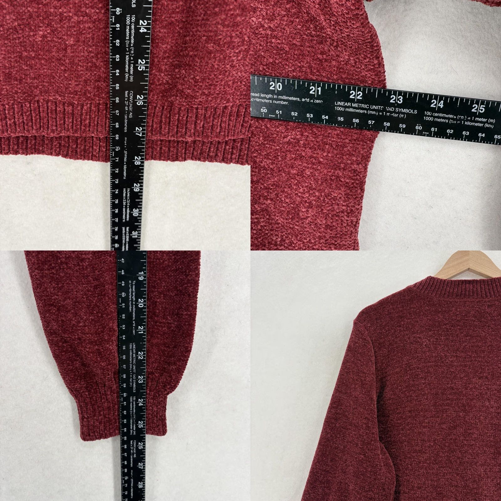 Apt. 9 Apt. 9 Sweater Tunic Womens XXL Red Chenille V Neck Long Sleeve Soft Knit NWT Size XXL / US 16-18 / IT 52-54 - 8 Thumbnail