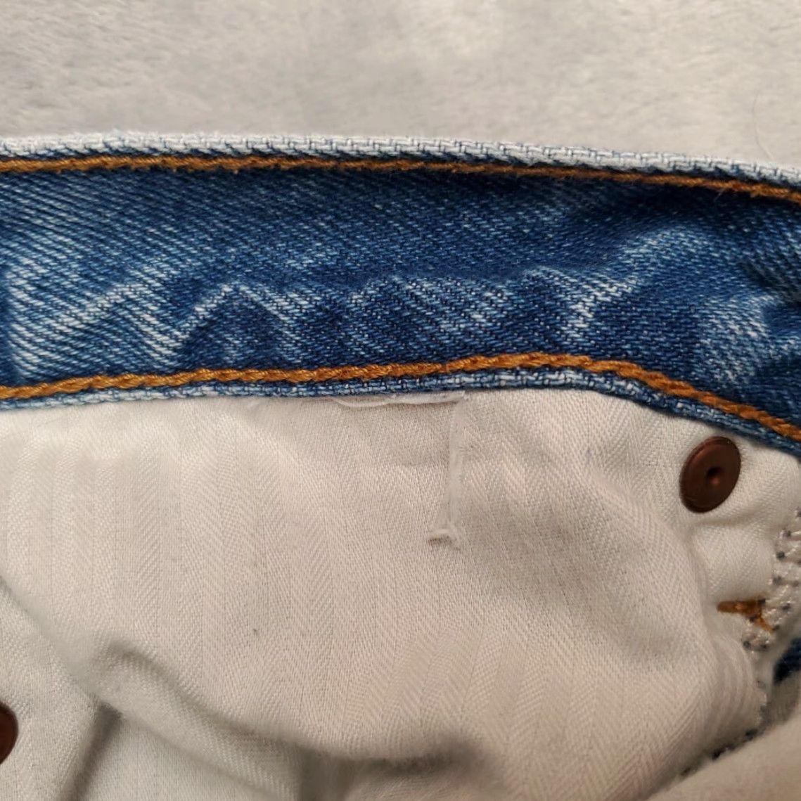 Abercrombie & Fitch Abercrombie & Fitch Shorts Women 29 Blue Denim Booty Biker Y2K Micro Mini Grunge Size 29" - 6 Thumbnail