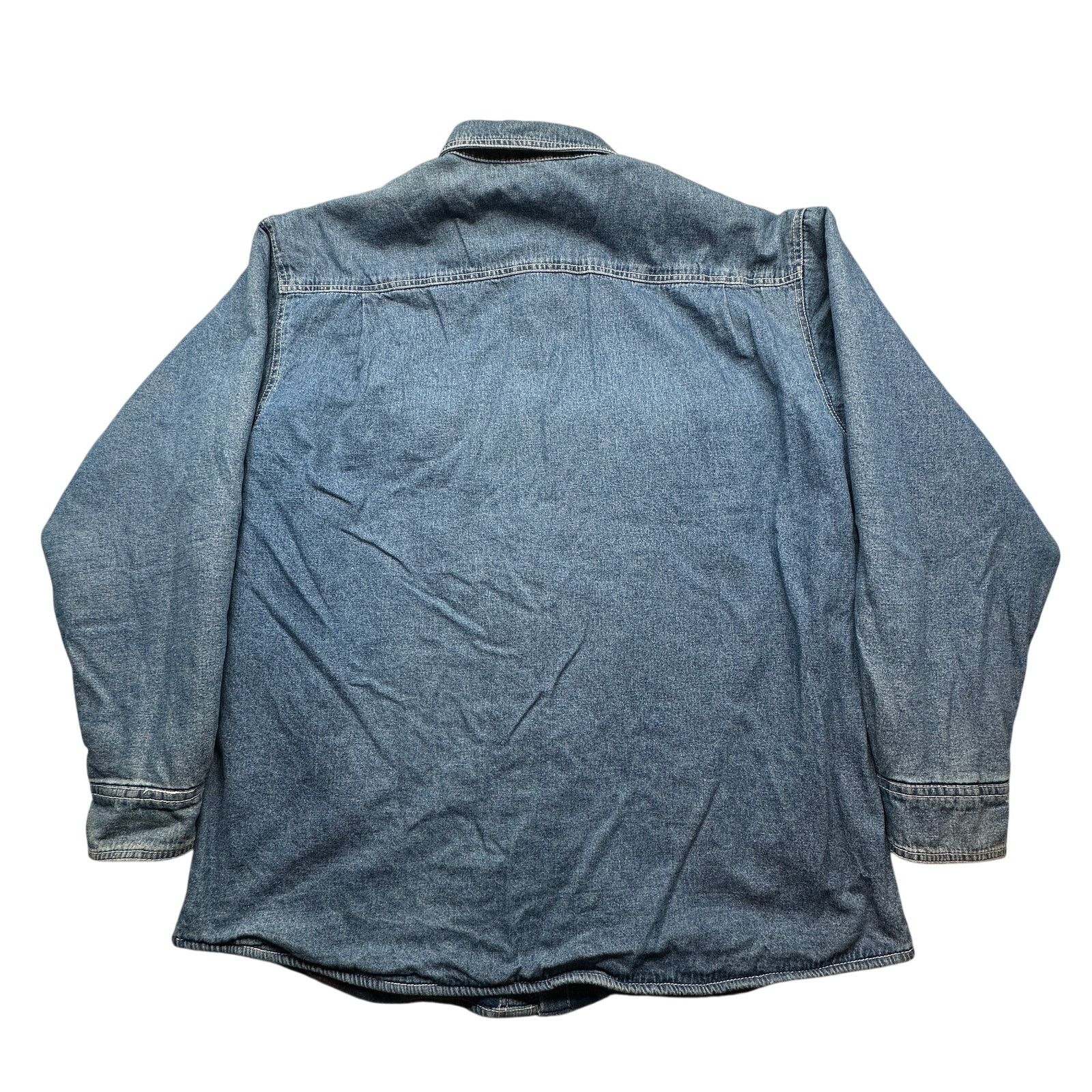 Levi's VTG Levi Strauss Denim Fleece Lined Plaid Button Up Shirt XL Size US XL / EU 56 / 4 - 2 Thumbnail