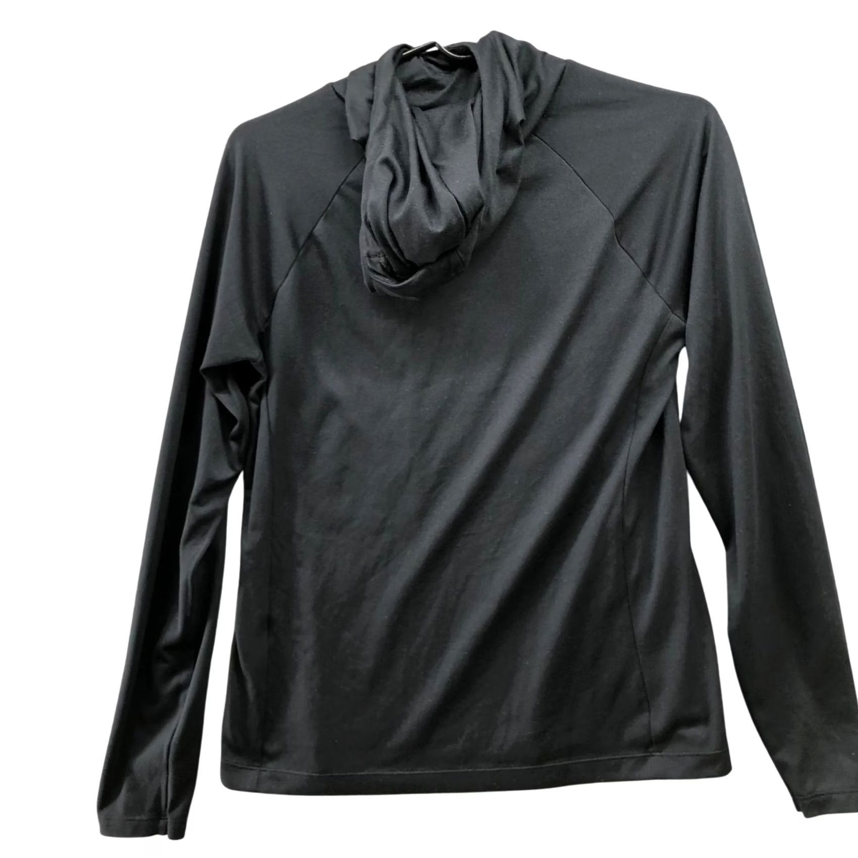 Under Armour Under Armour HeatGear Long Sleeve Hooded T Shirt Womens M Black Activewear Pullover Running & Jogging Shirt Size M / US 6-8 / IT 42-44 - 2 Thumbnail
