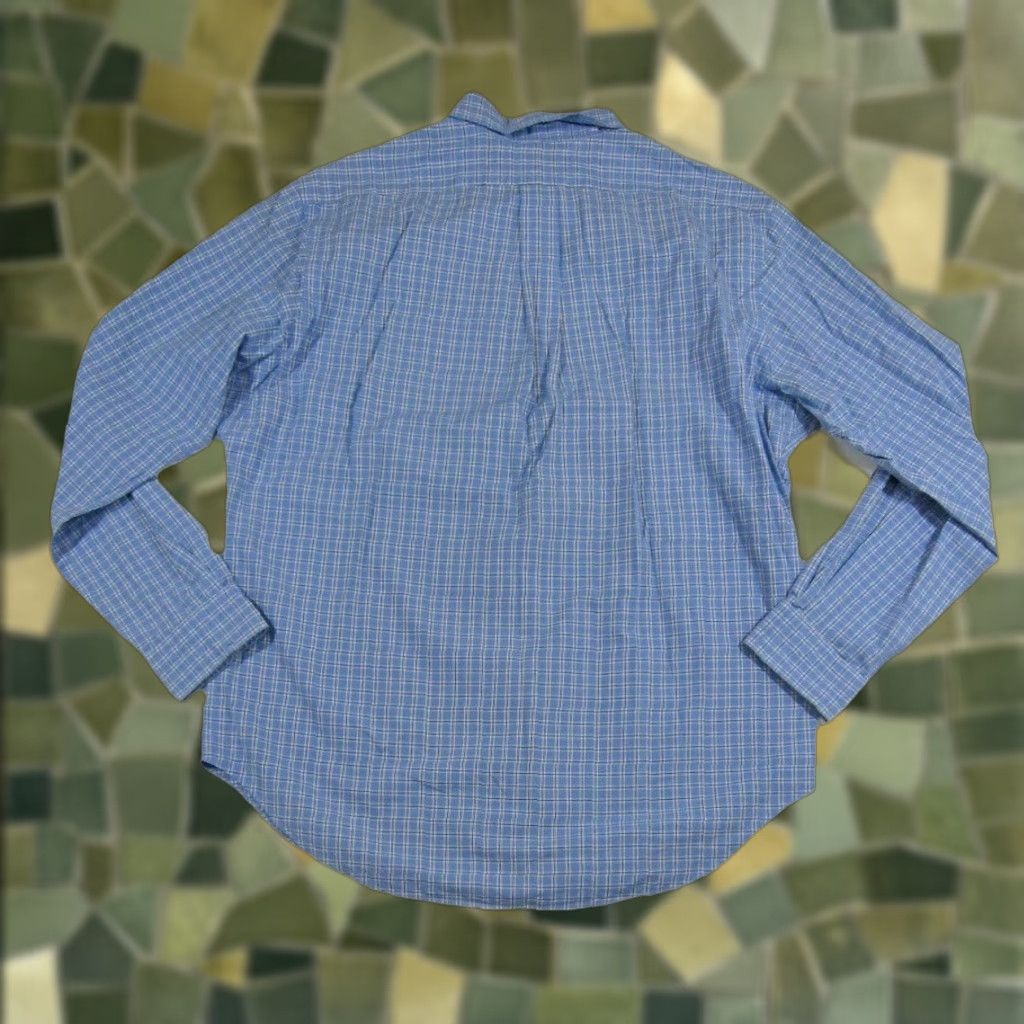 Ralph Lauren Ralph Lauren Classic Fit Cotton Blue Plaid Long Sleeve Button Down Shirt Men L Size US L / EU 52-54 / 3 - 1 Thumbnail