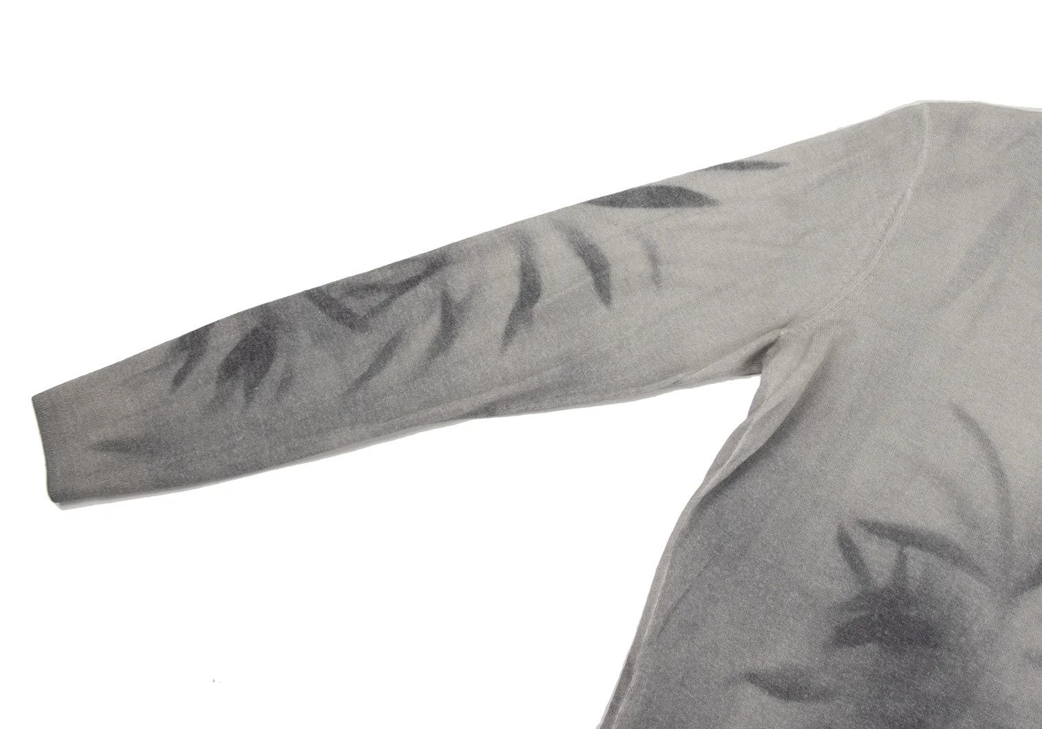 Emporio Armani Botanical Print Cashmere Knit in Light Gray M Size US M / EU 48-50 / 2 - 4 Thumbnail