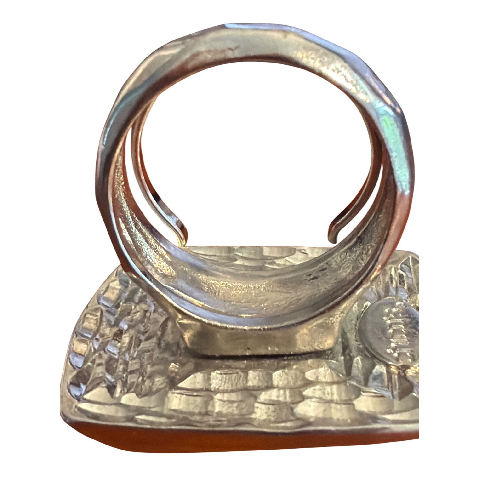 Chicos Chicos Silver Tone Large Statement Ring Faceted Bold Cocktai Size ONE SIZE - 3 Thumbnail