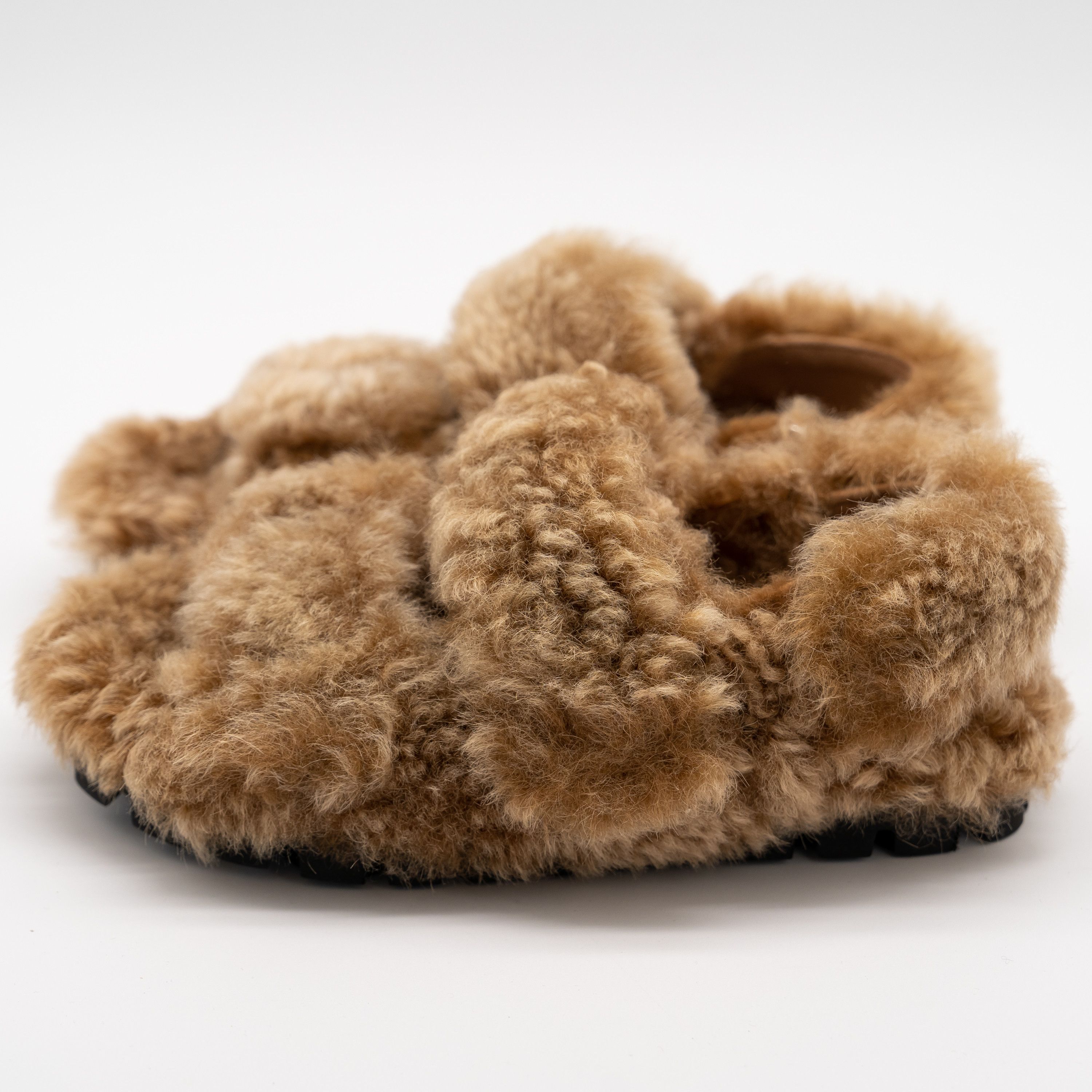 Miu Miu 36eu 6 US Miu Miu Camel Brown Shearling Sandals Size US 6 / IT 36 - 4 Thumbnail