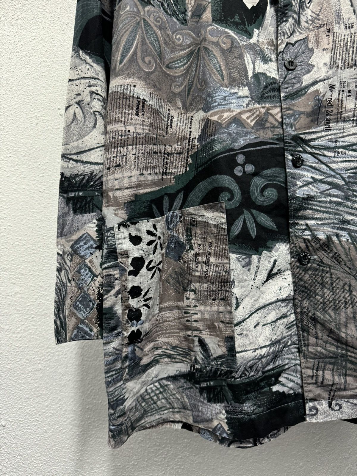 Designer × Kenzo KenZo full print button up shirt Size US M / EU 48-50 / 2 - 3 Thumbnail