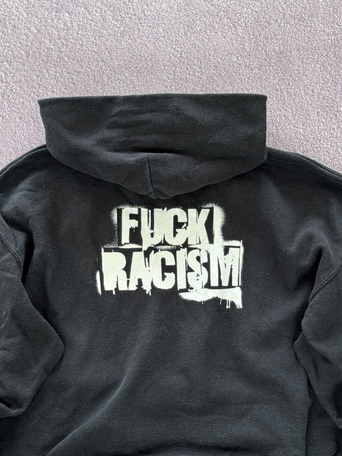 Vintage Vintage ZSK “Fuck Racizm” Faded Grunge Band Hooodie Size US XL / EU 56 / 4 - 8 Thumbnail