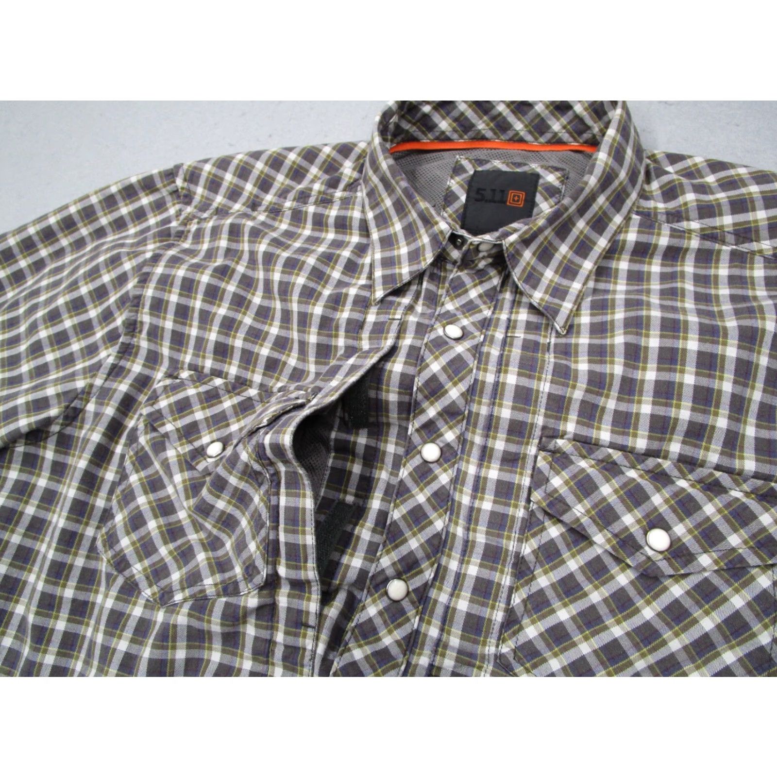 Vintage 5.11 Tactical Shirt Mens Large Brown Button-Up Pearl Snaps Conceal Carry Rancher Size US L / EU 52-54 / 3 - 4 Thumbnail