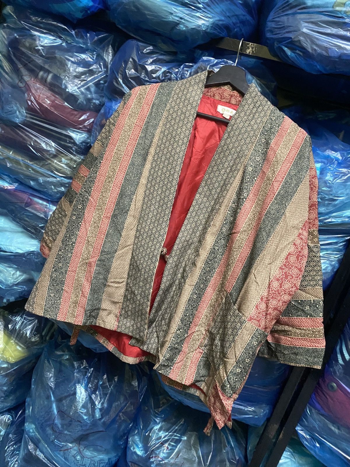 Other Vintage Japanese Quilted Hanten Jacket with Asanoha Pattern Size US M / EU 48-50 / 2 - 2 Thumbnail