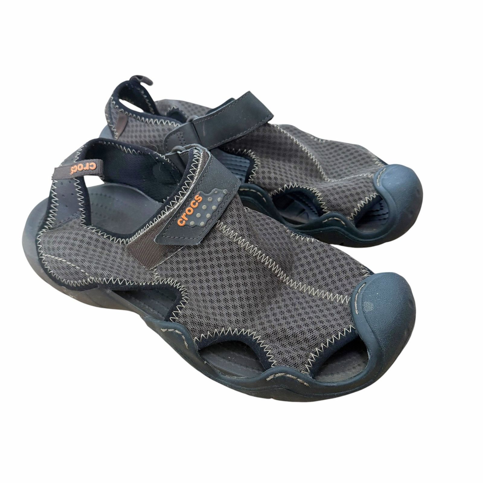 Crocs Crocs Brown Swiftwater Mesh Deck Sandals Sz 11 Size US 11 / EU 44 - 1 Thumbnail
