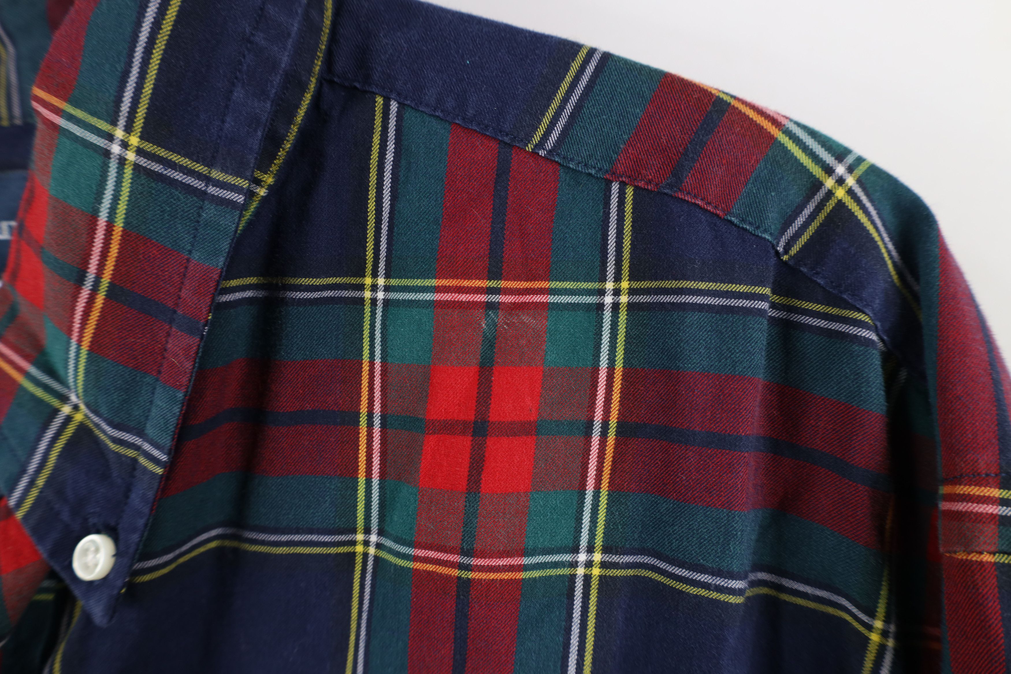 Ralph Lauren × Vintage Vintage 90s Ralph Lauren Fit Rainbow Plaid Button Down Shirt Size US XL / EU 56 / 4 - 11 Thumbnail
